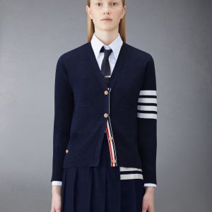 COTTON CREPE MILANO 4-BAR CARDIGAN