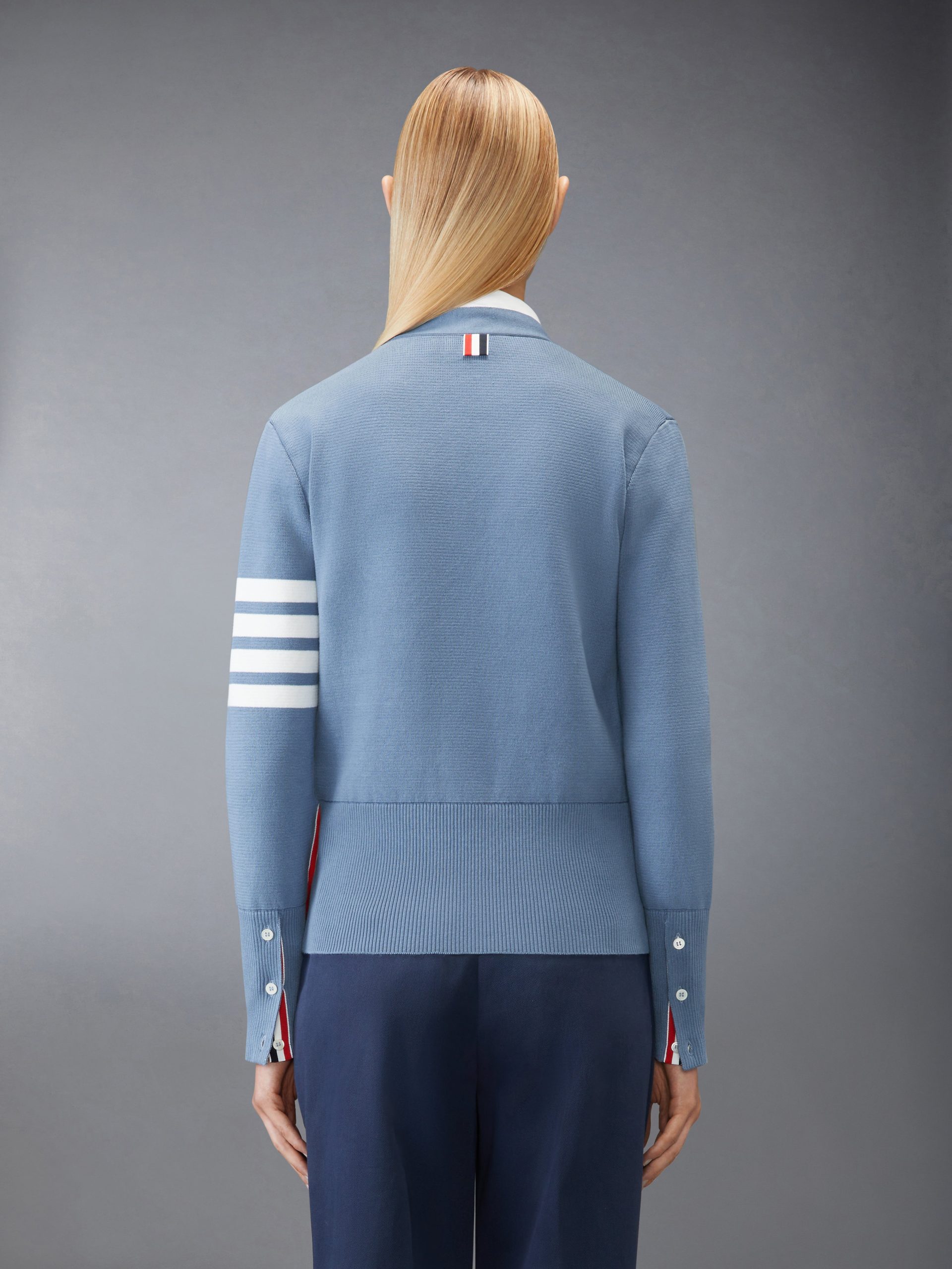 COTTON CREPE MILANO 4-BAR CARDIGAN - Image 2