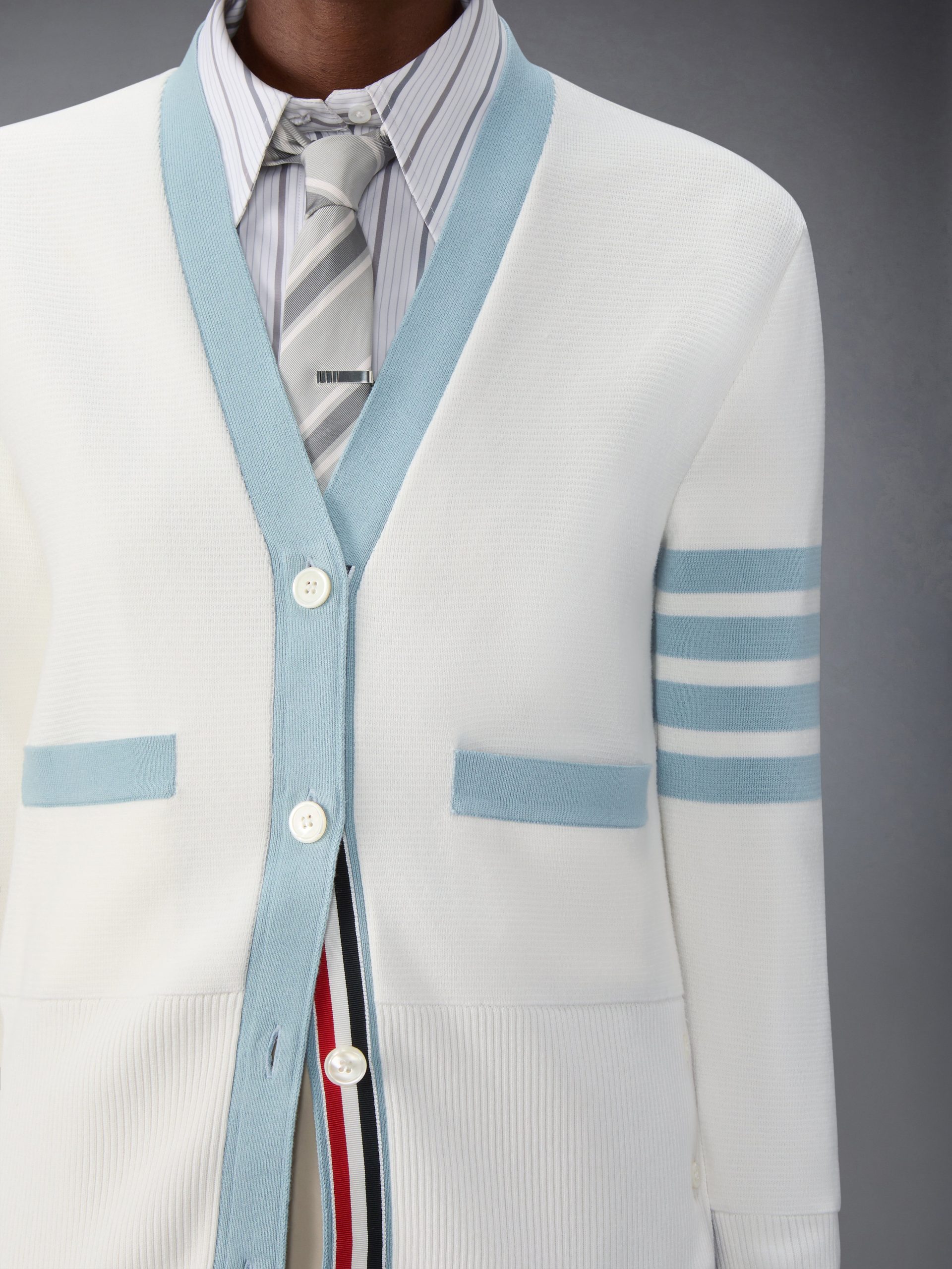 MILANO STITCH COTTON 4-BAR CARDIGAN - Image 5