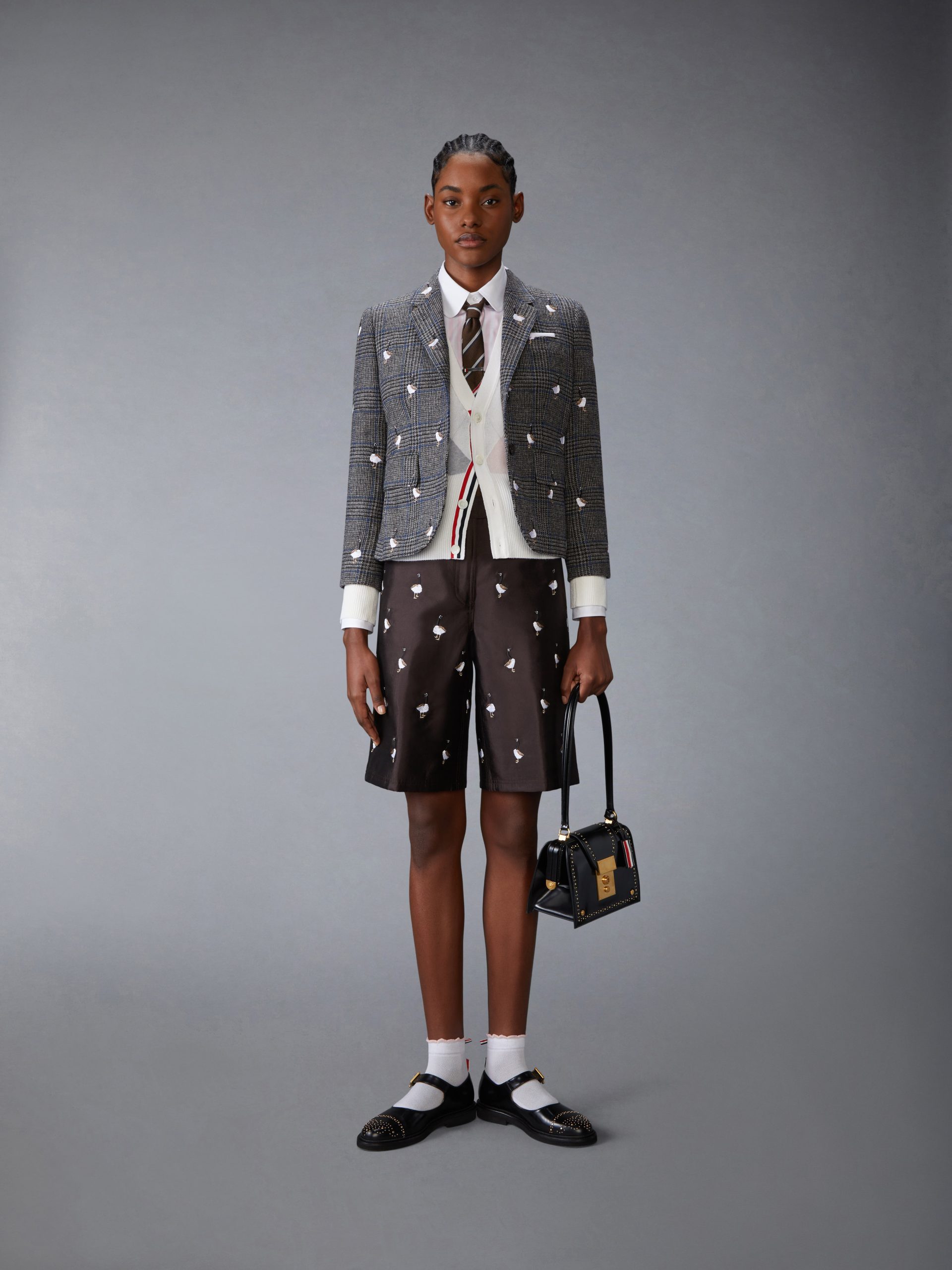 ARGYLE INTARSIA CASHMERE V NECK CARDIGAN - Image 3