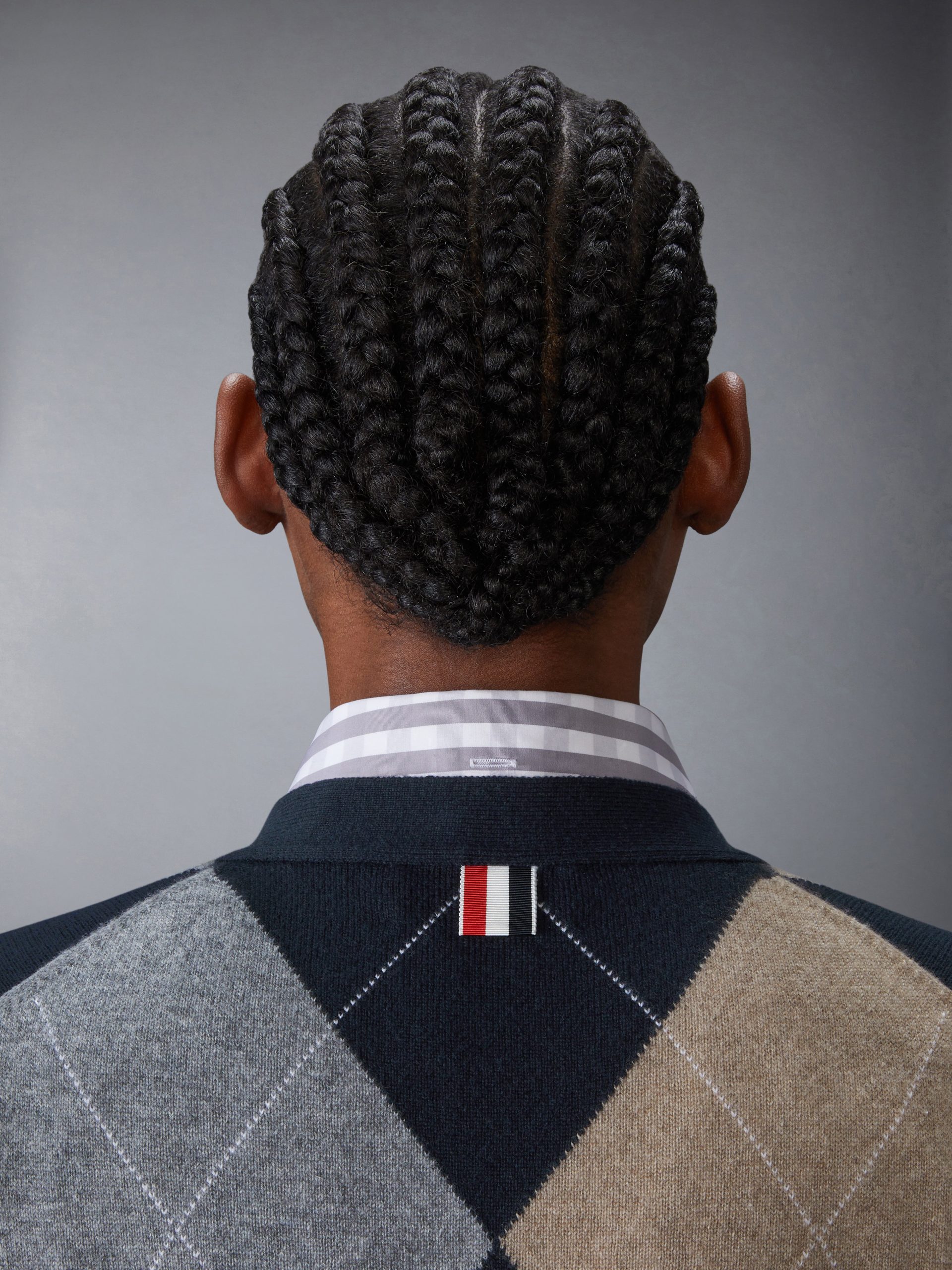 ARGYLE INTARSIA CASHMERE V NECK CARDIGAN - Image 5