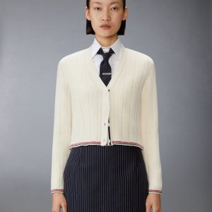 MERINO WOOL V NECK CARDIGAN