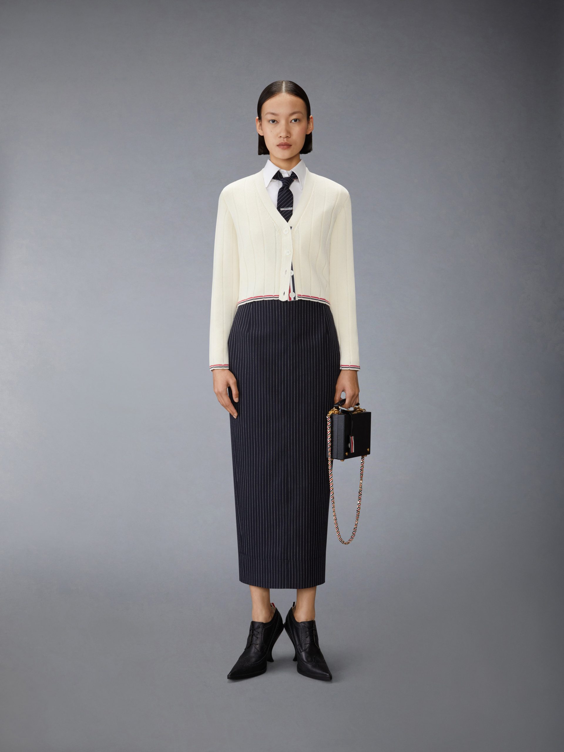 MERINO WOOL V NECK CARDIGAN - Image 3