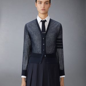 COTTON CASHMERE V NECK CARDIGAN