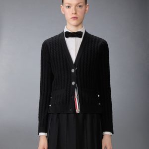 CASHMERE BABY CABLE STITCH CARDIGAN