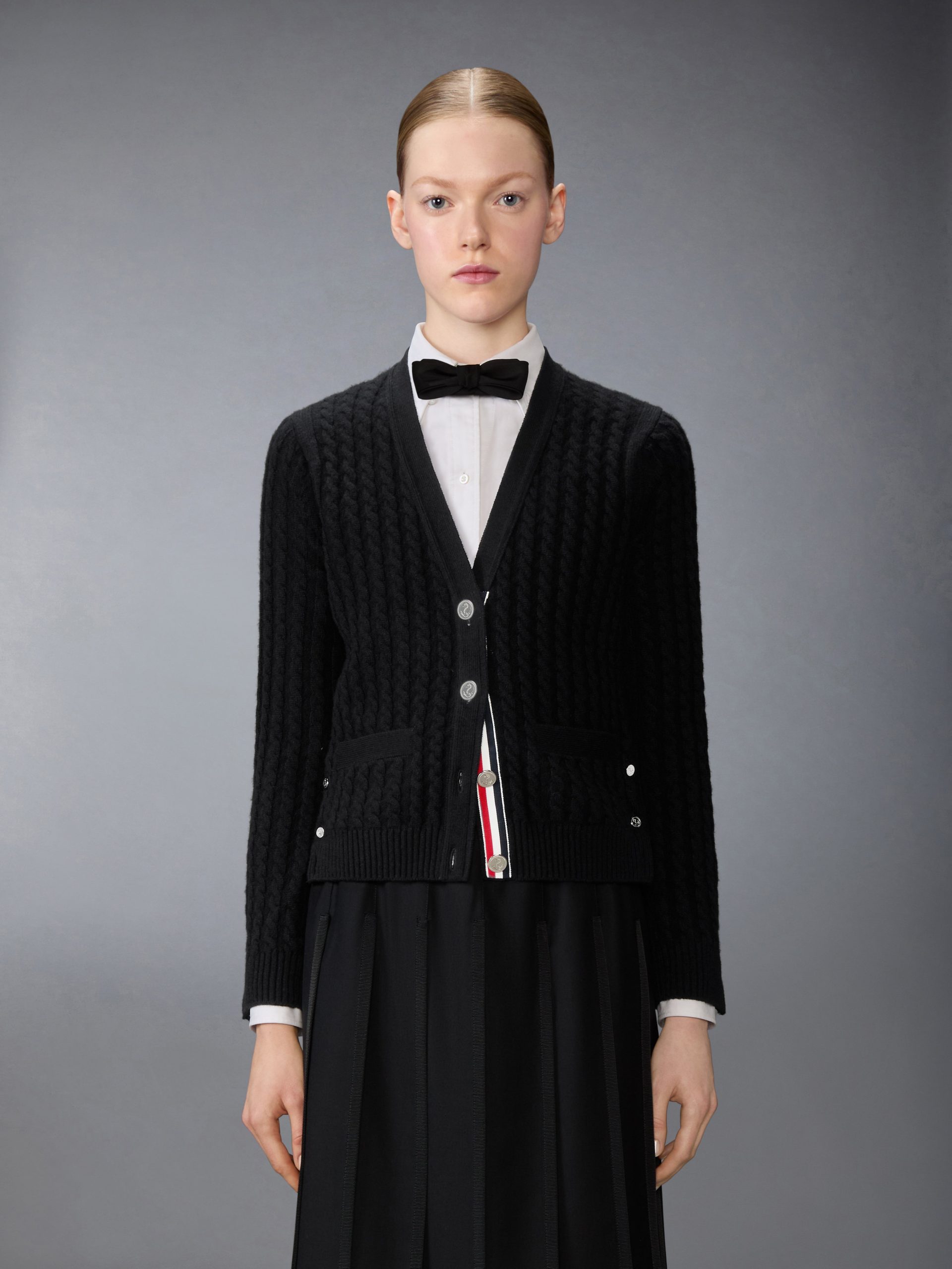 CASHMERE BABY CABLE STITCH CARDIGAN