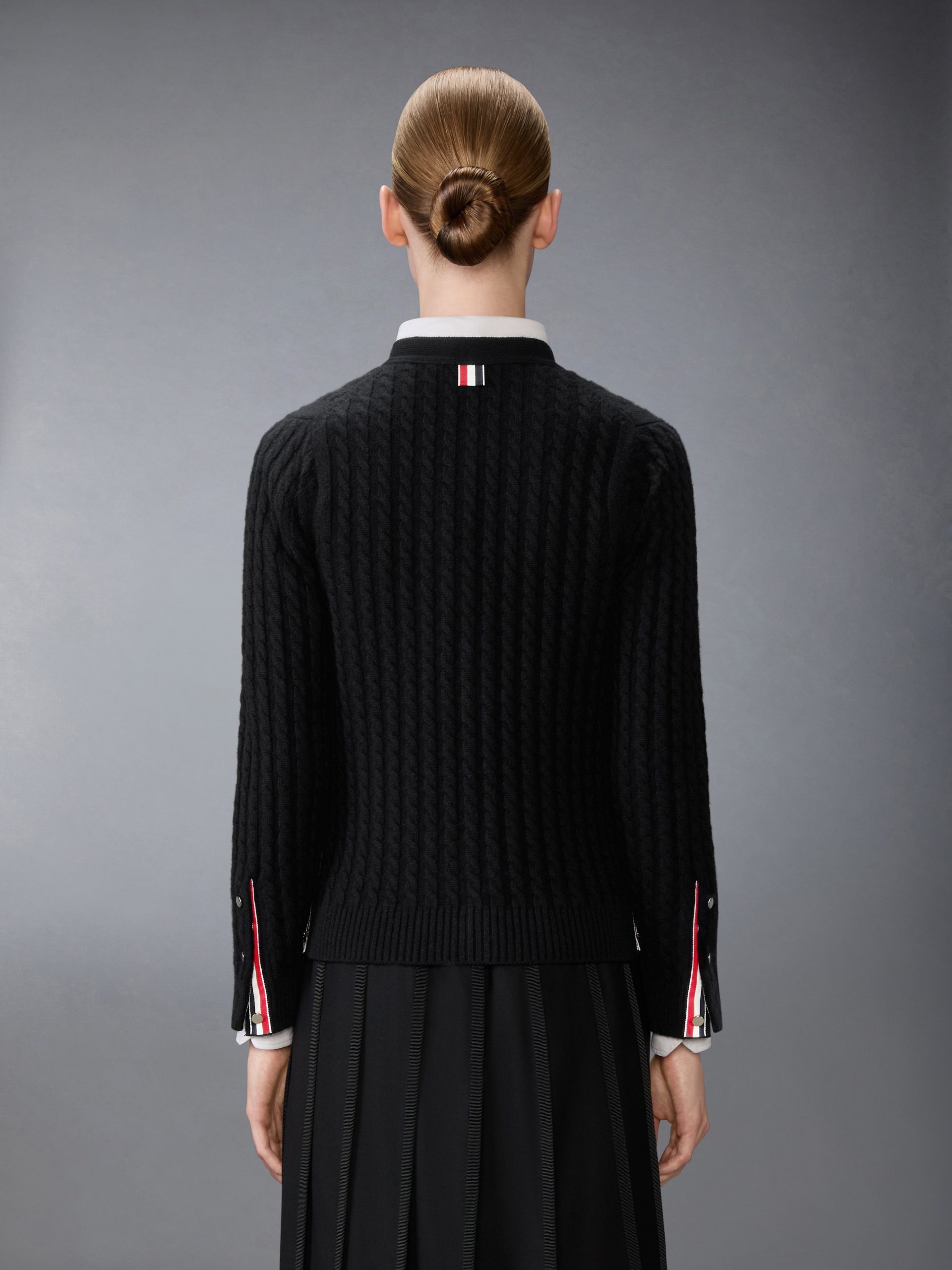 CASHMERE BABY CABLE STITCH CARDIGAN - Image 2