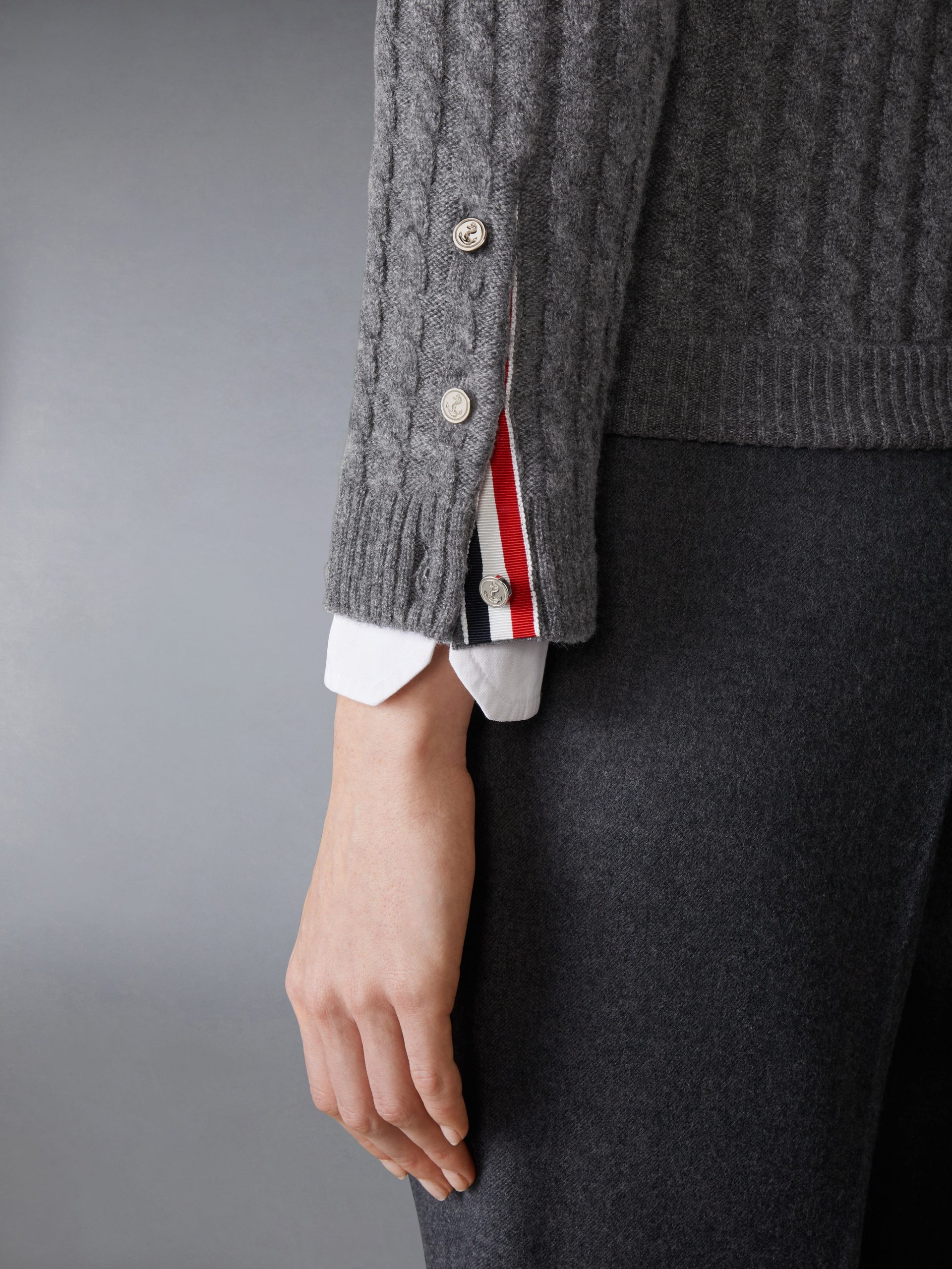 BABY CABLE STITCH CASHMERE CARDIGAN - Image 4