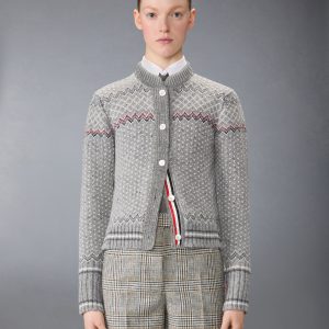 FAIRISLE JACQUARD DONEGAL CROPPED CARDIGAN