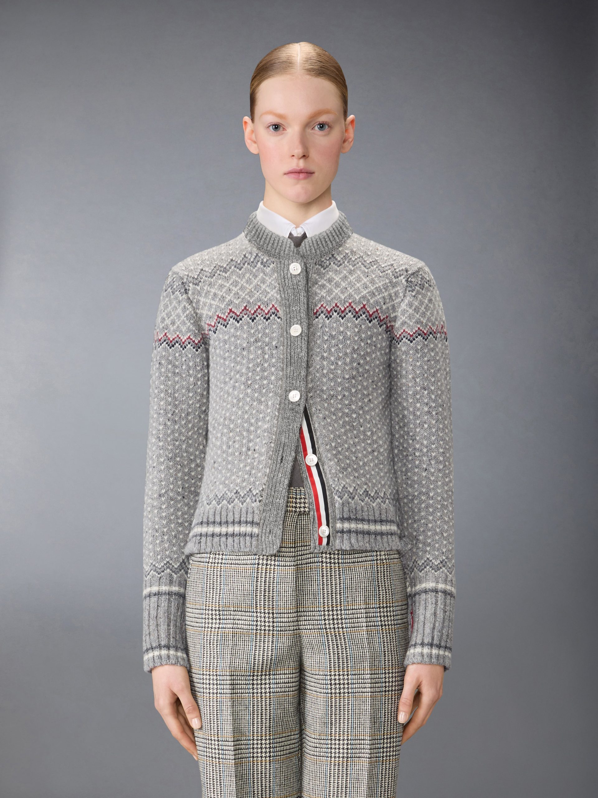 FAIRISLE JACQUARD DONEGAL CROPPED CARDIGAN