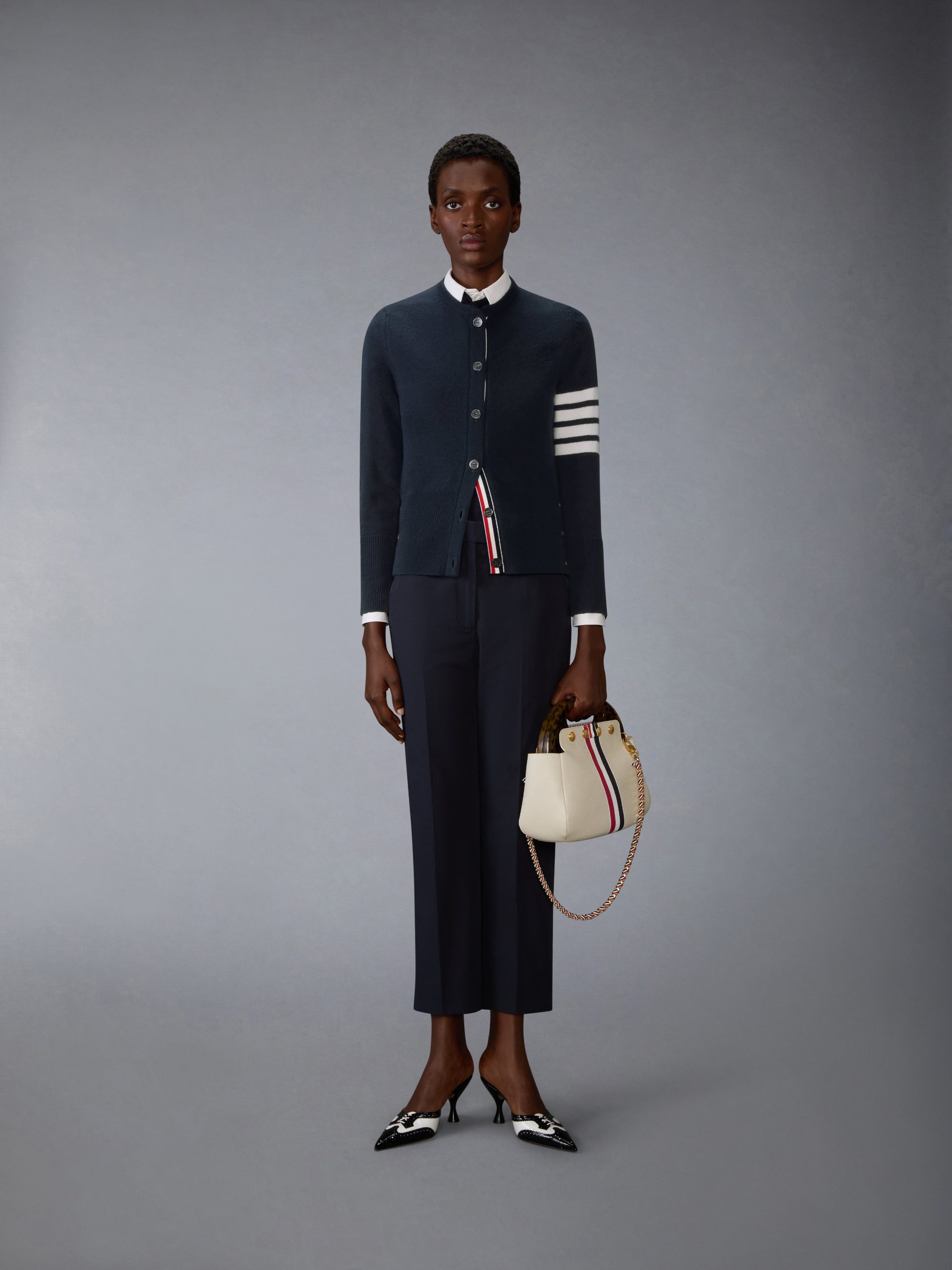 LUNAR NEW YEAR WOOL 4-BAR INTARSIA CARDIGAN - Image 3