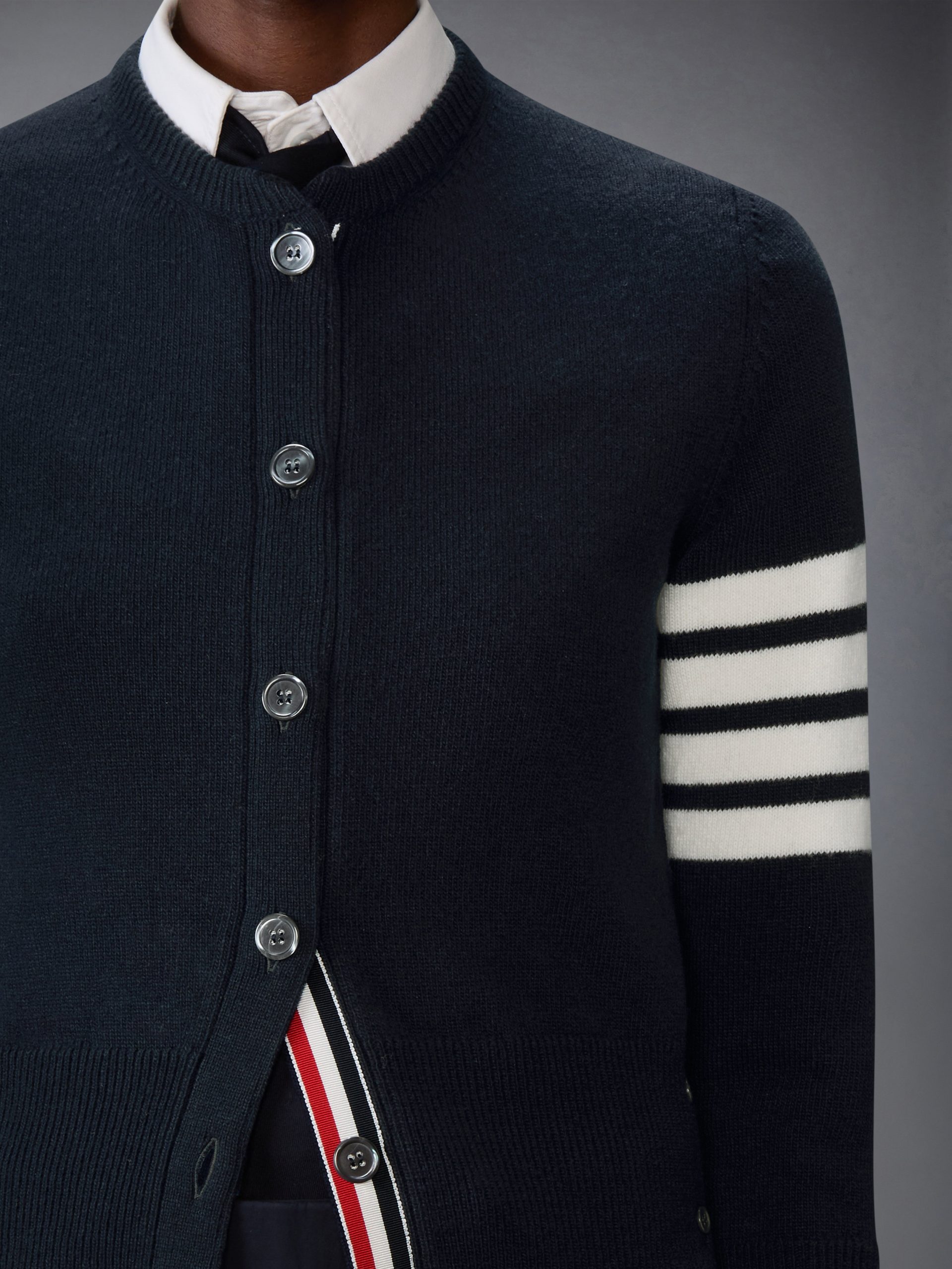 LUNAR NEW YEAR WOOL 4-BAR INTARSIA CARDIGAN - Image 5