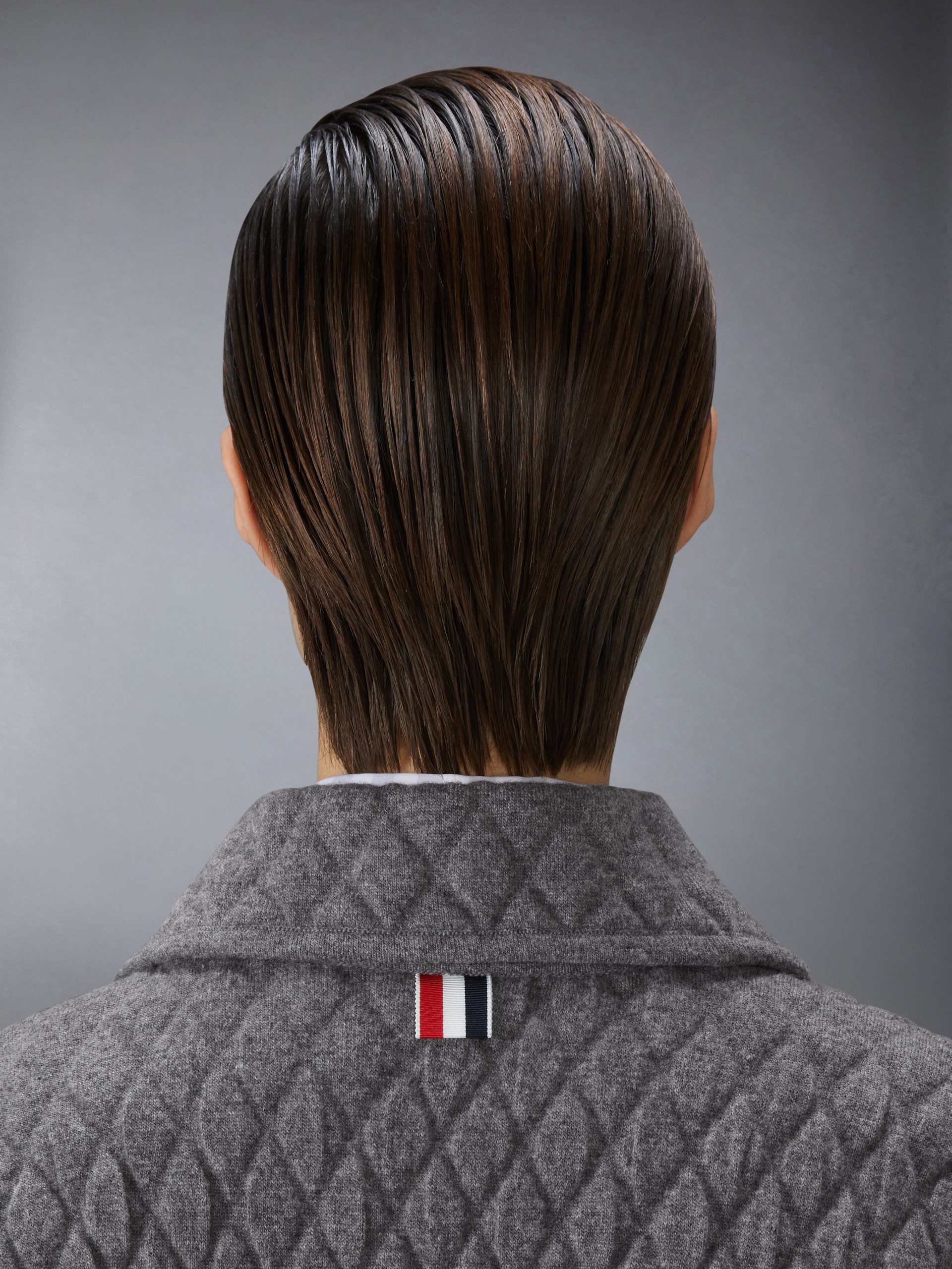 QUILTED KNIT JACQUARD MERINO WOOL 4-BAR WORK JACKET - Image 4