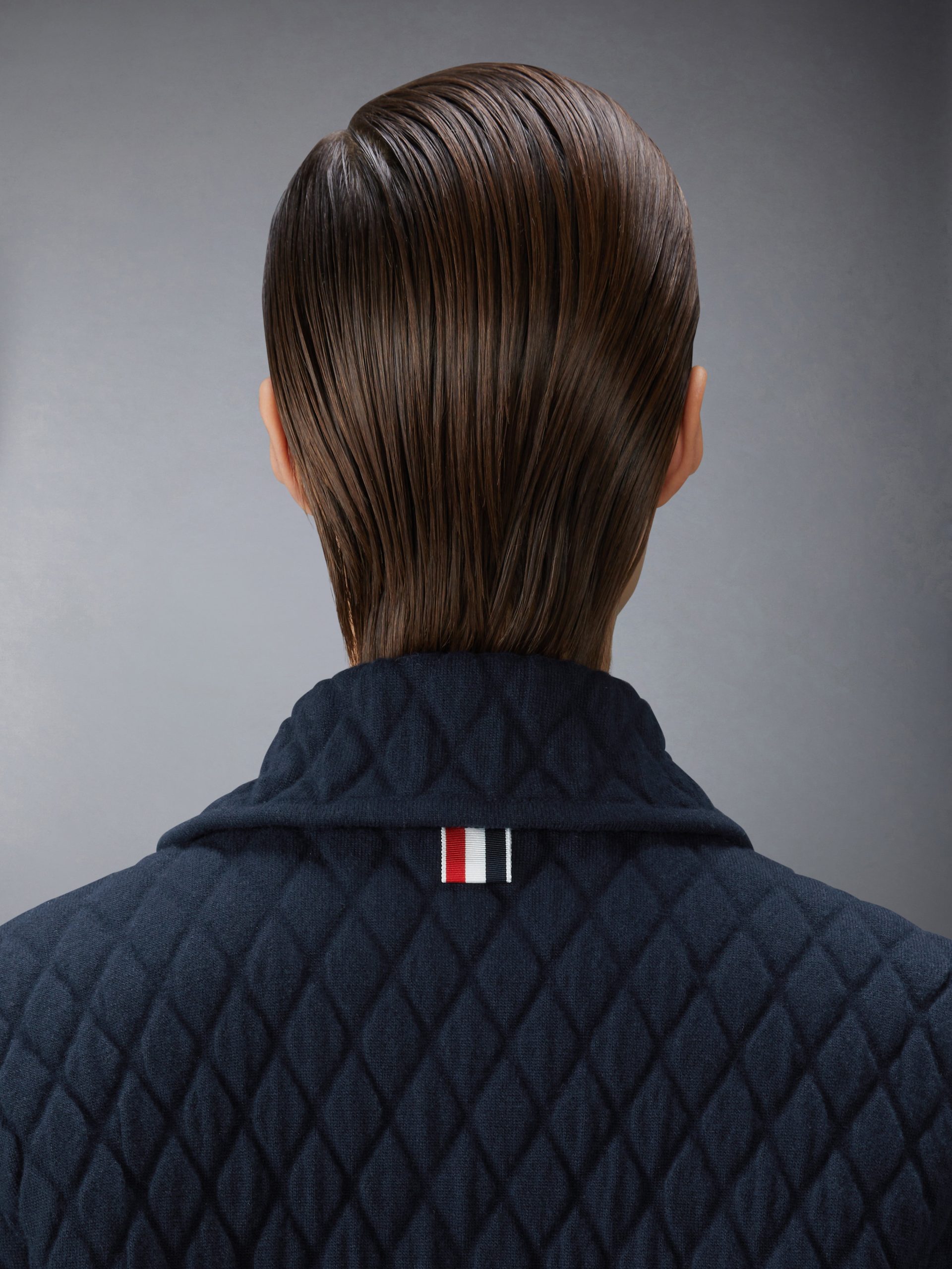 QUILTED KNIT JACQUARD MERINO WOOL 4-BAR WORK JACKET - Image 4