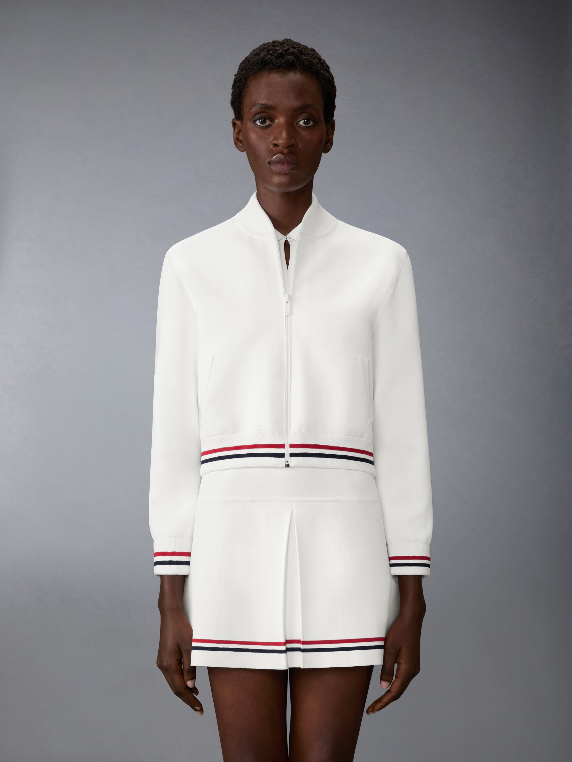 MILANO STITCH RWB STRIPE BOMBER JACKET