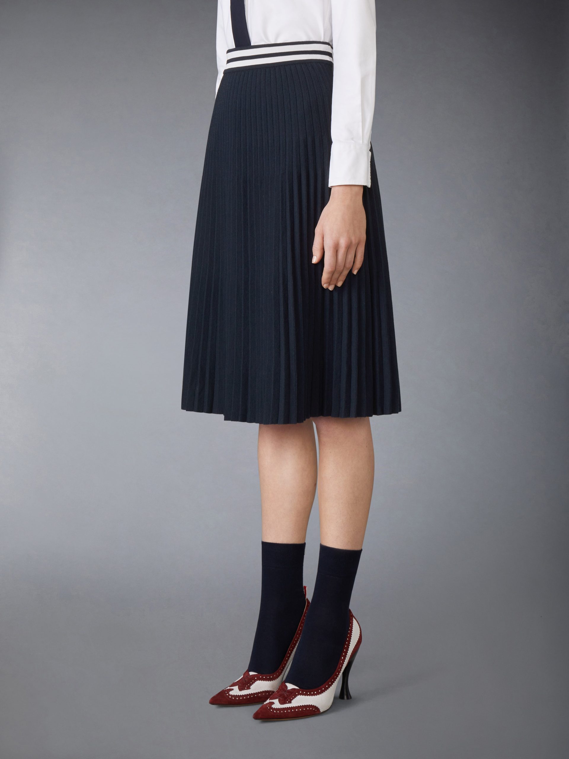 PLISSE MERINO WOOL SILK SKIRT - Image 2