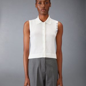 COTTON 4-BAR CROPPED SHIRT