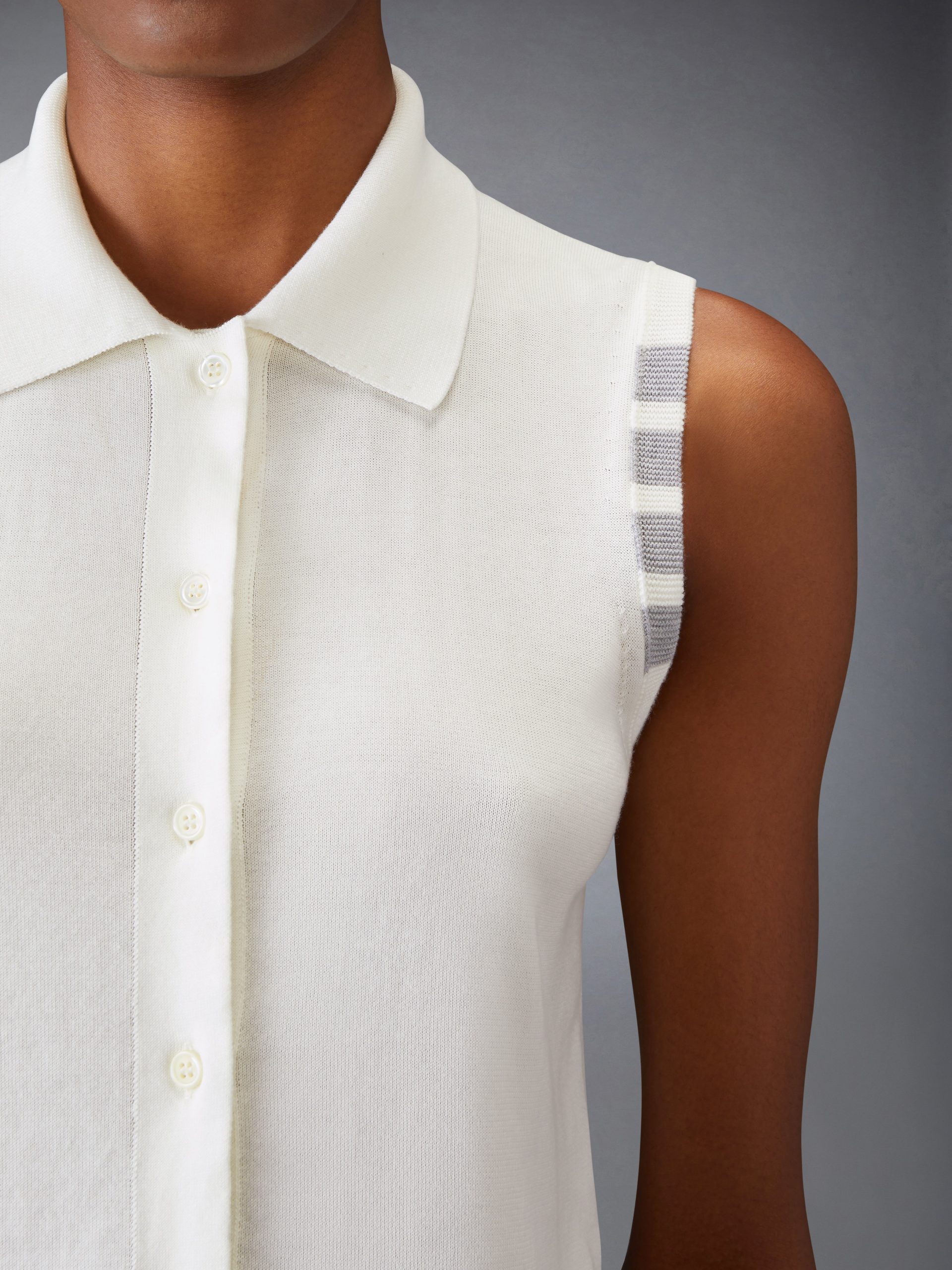 COTTON 4-BAR CROPPED SHIRT - Image 5