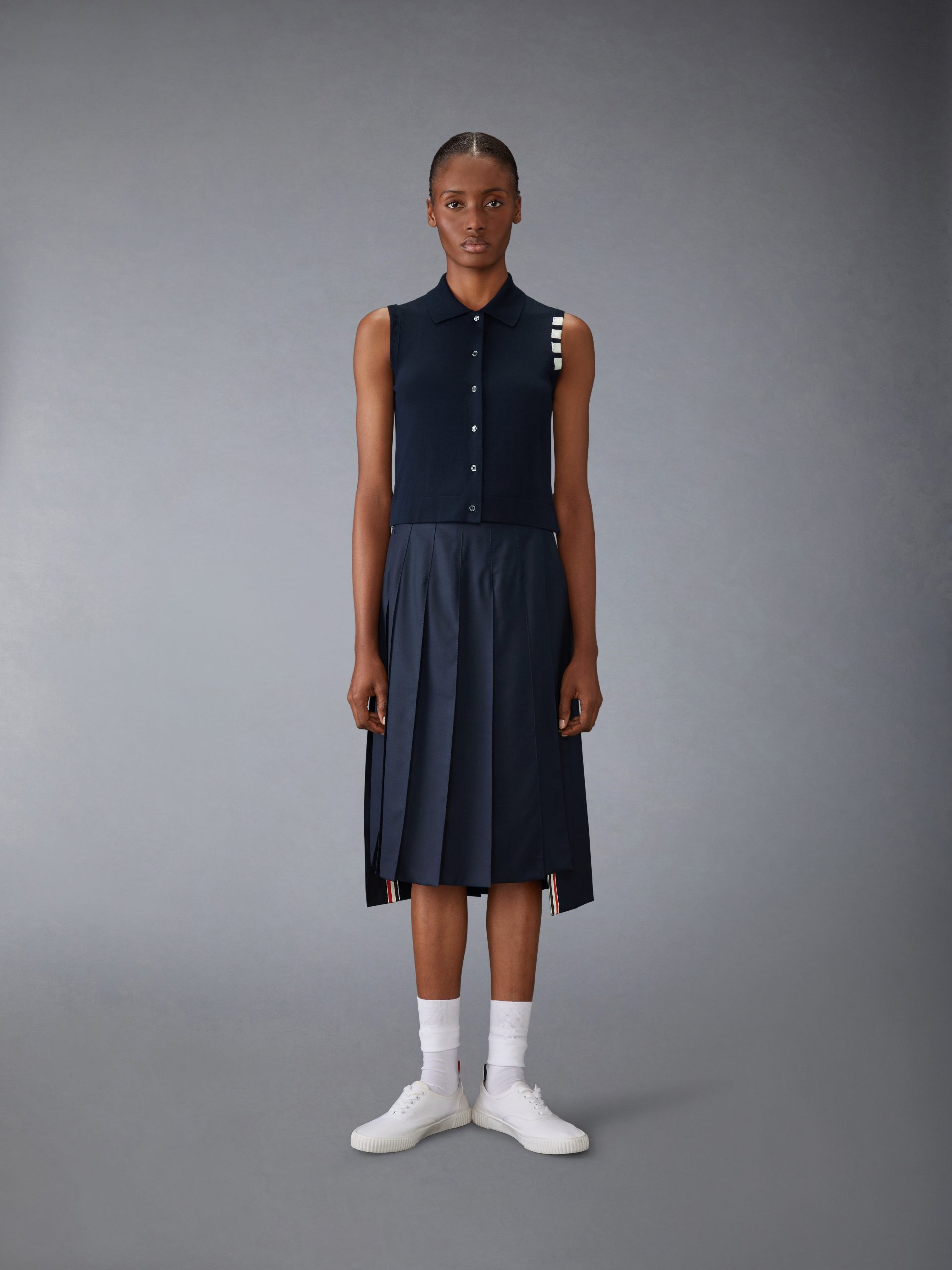 COTTON 4-BAR CROPPED SHIRT - Image 3