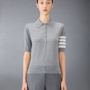 WOOL 4-BAR RELAXED POLO