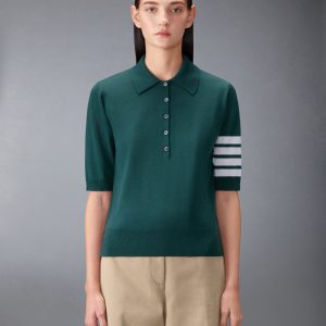 WOOL 4-BAR RELAXED POLO