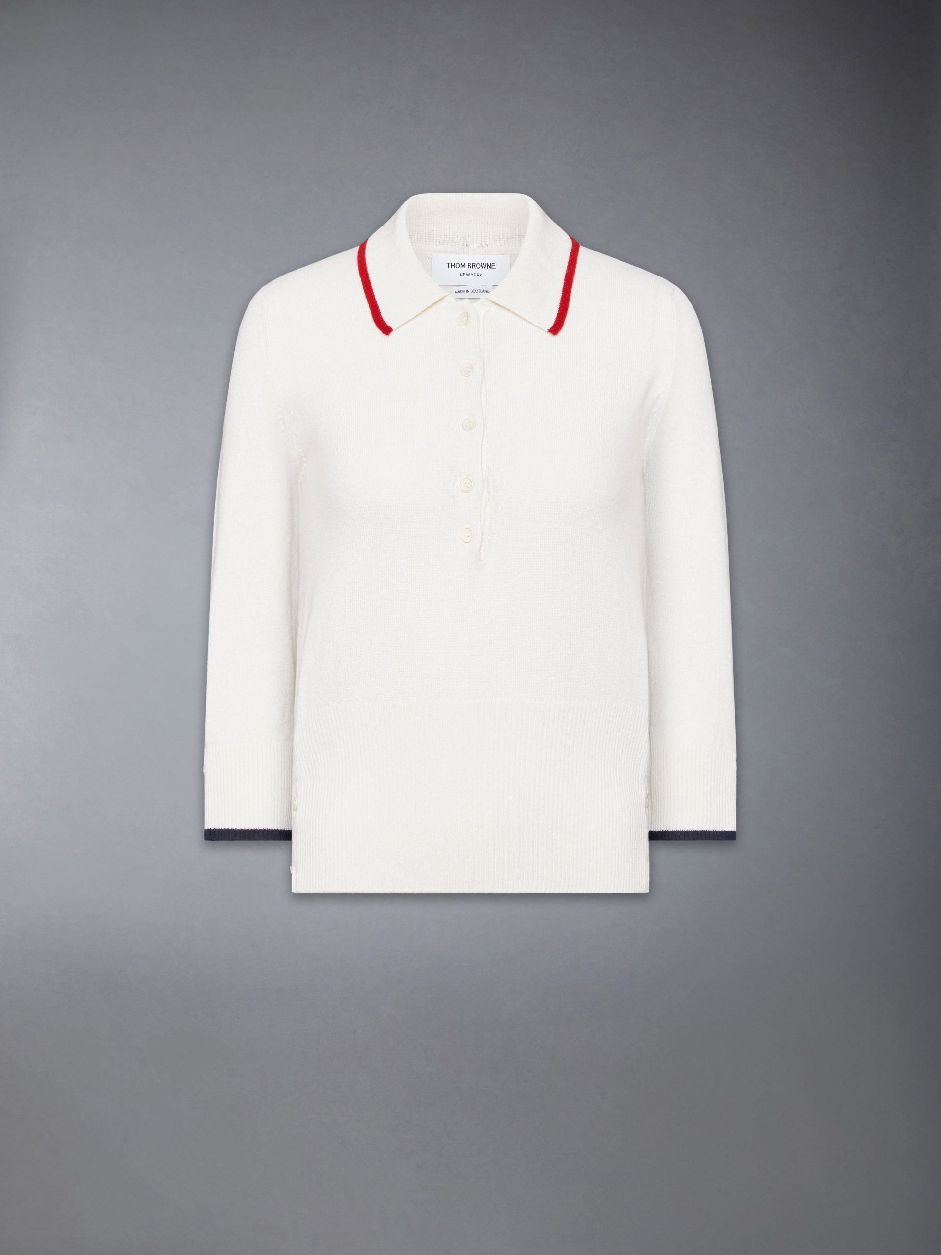 BROWNE 65 JERSEY INTARSIA CASHMERE POLO - Image 5