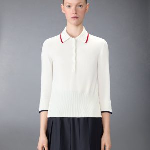 BROWNE 65 JERSEY INTARSIA CASHMERE POLO