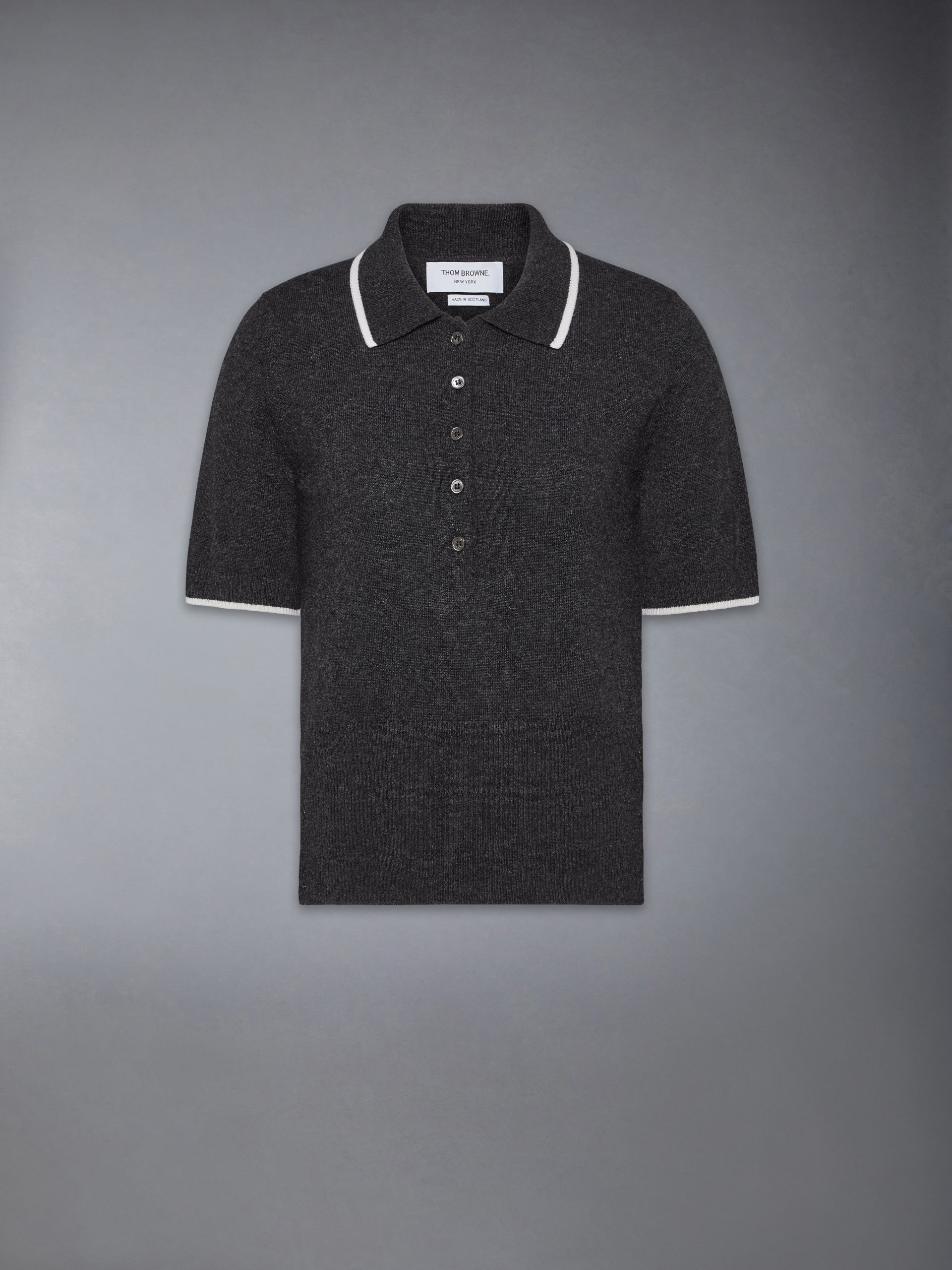 BROWNE 65 JERSEY INTARSIA CASHMERE POLO - Image 6