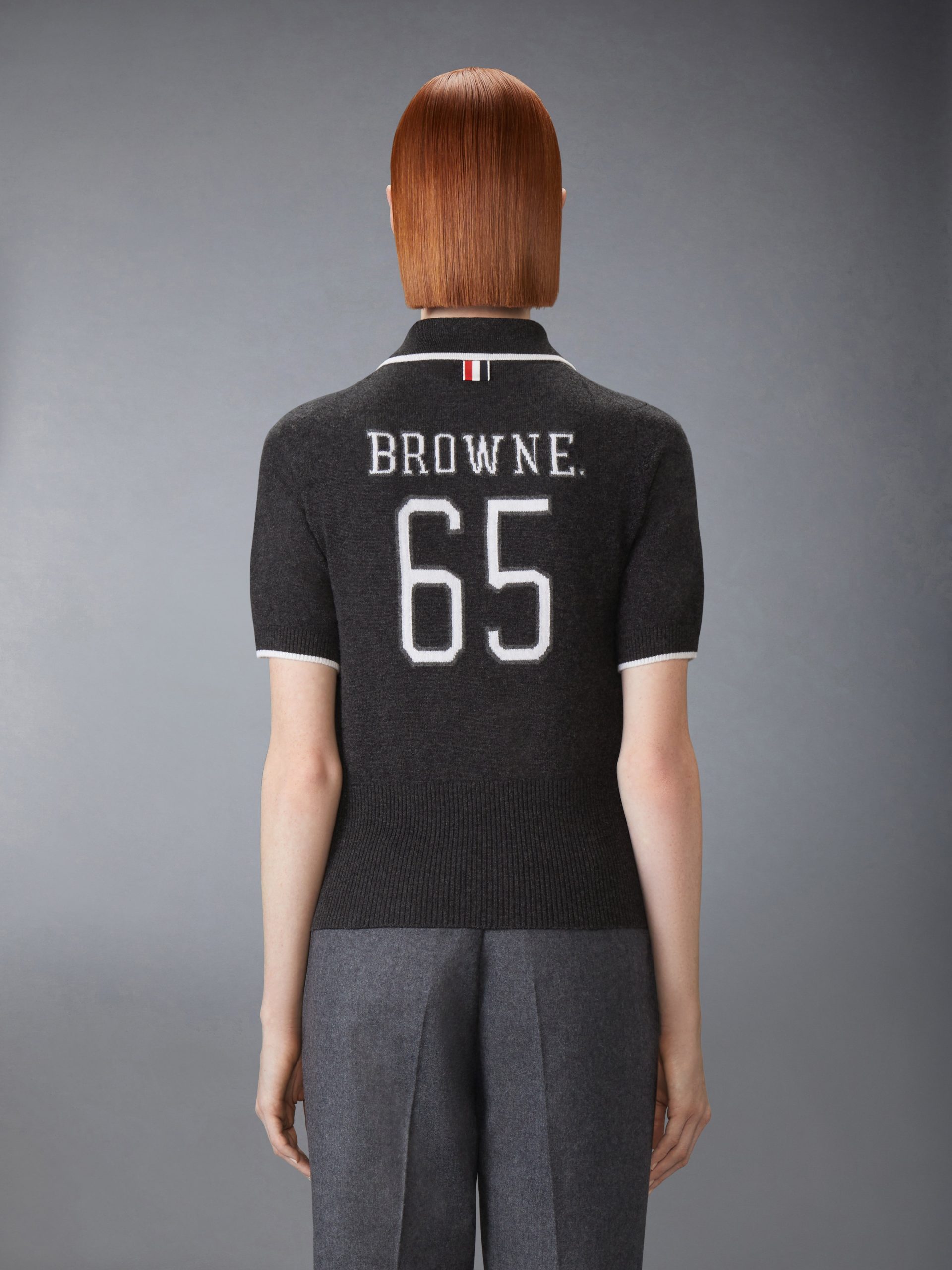 BROWNE 65 JERSEY INTARSIA CASHMERE POLO - Image 2