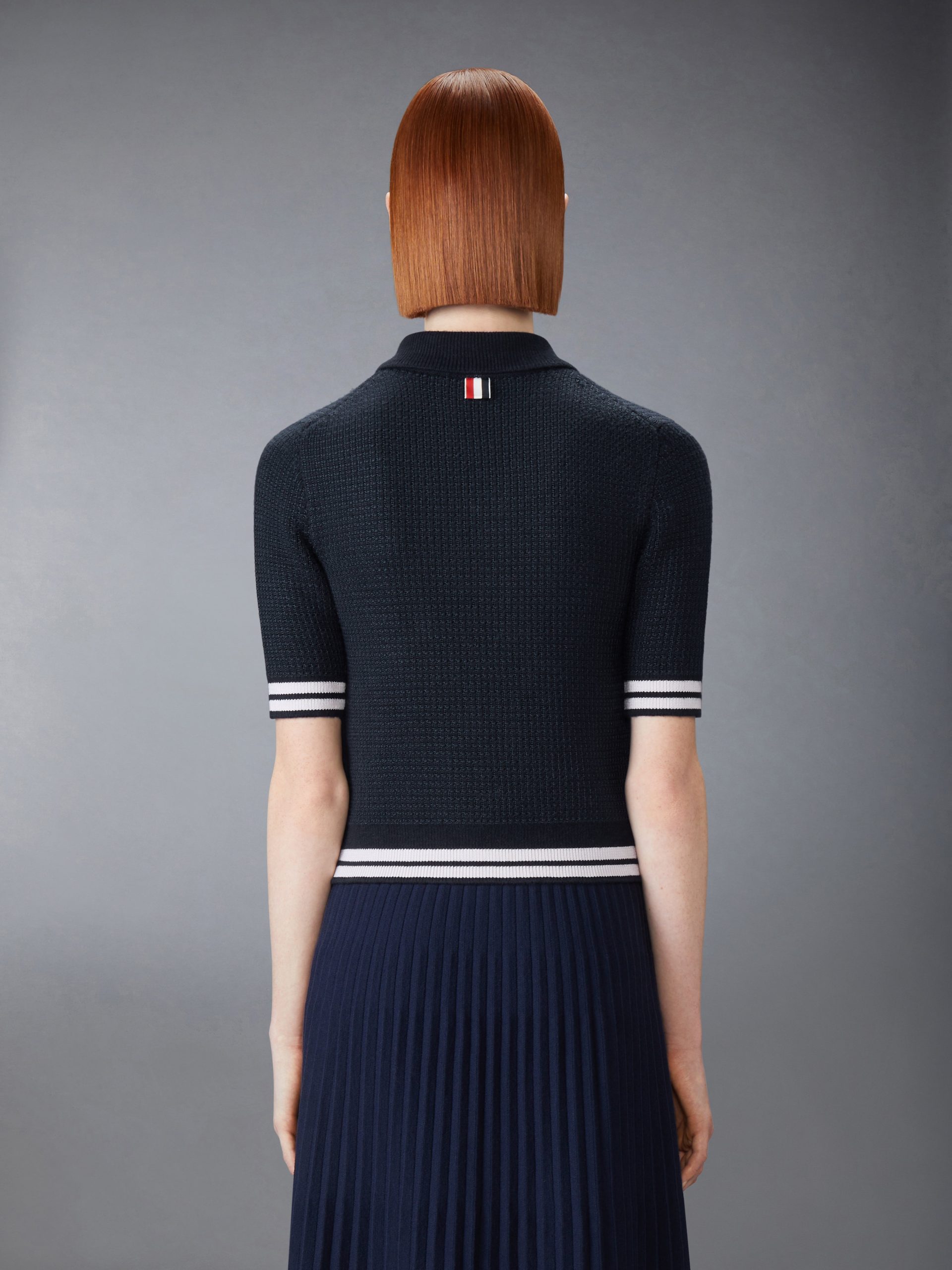 TUCK STITCH SILK CASHMERE & WOOL POLO - Image 2