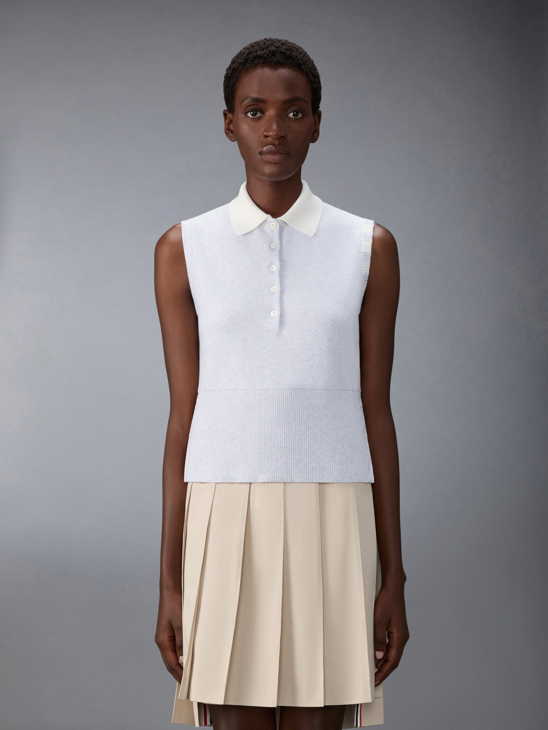 MILANO STITCH 4-BAR SLEEVELESS POLO