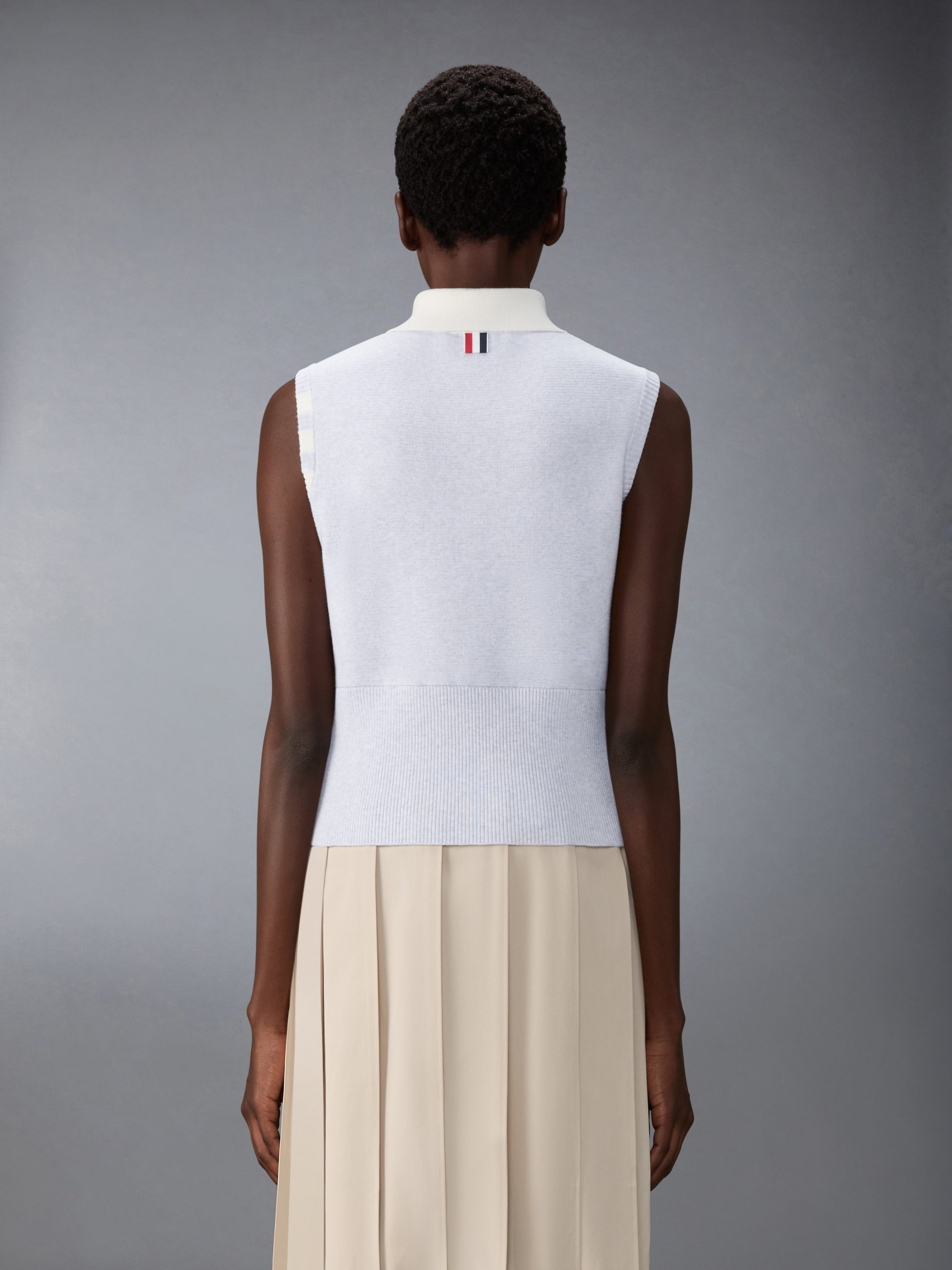 MILANO STITCH 4-BAR SLEEVELESS POLO - Image 2