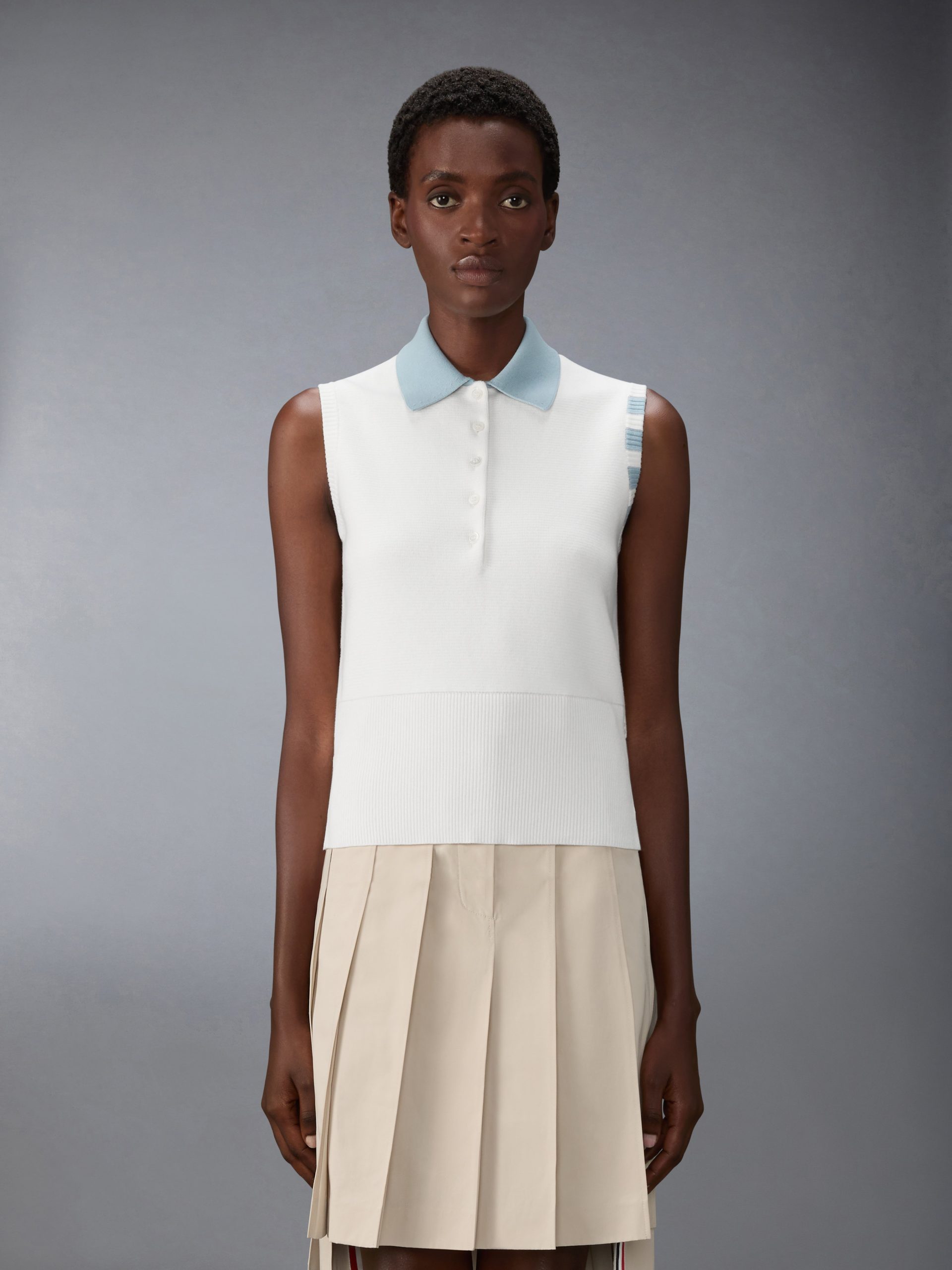 MILANO STITCH 4-BAR SLEEVELESS POLO