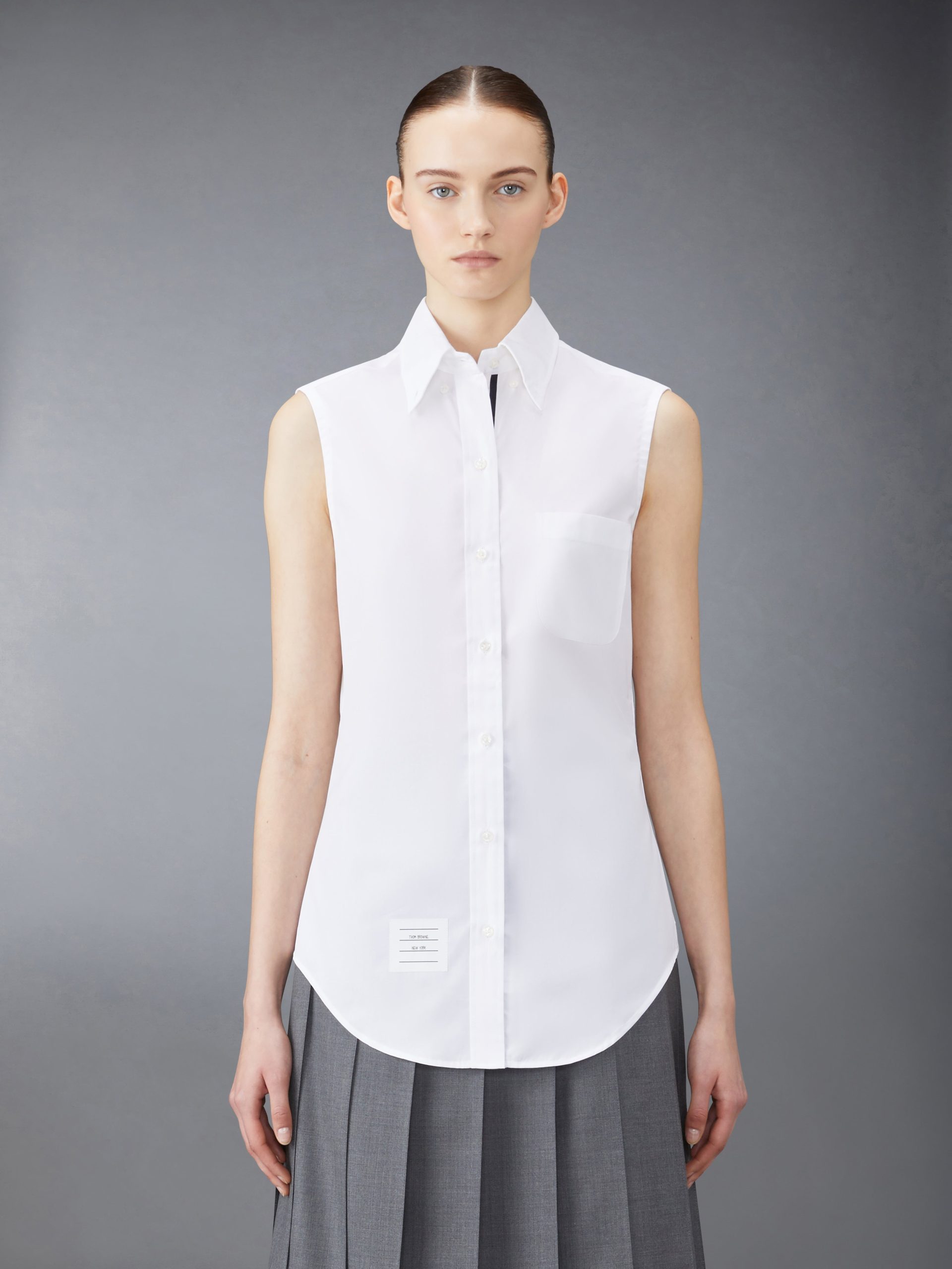 POPLIN SLEEVELESS SHIRT - Image 2