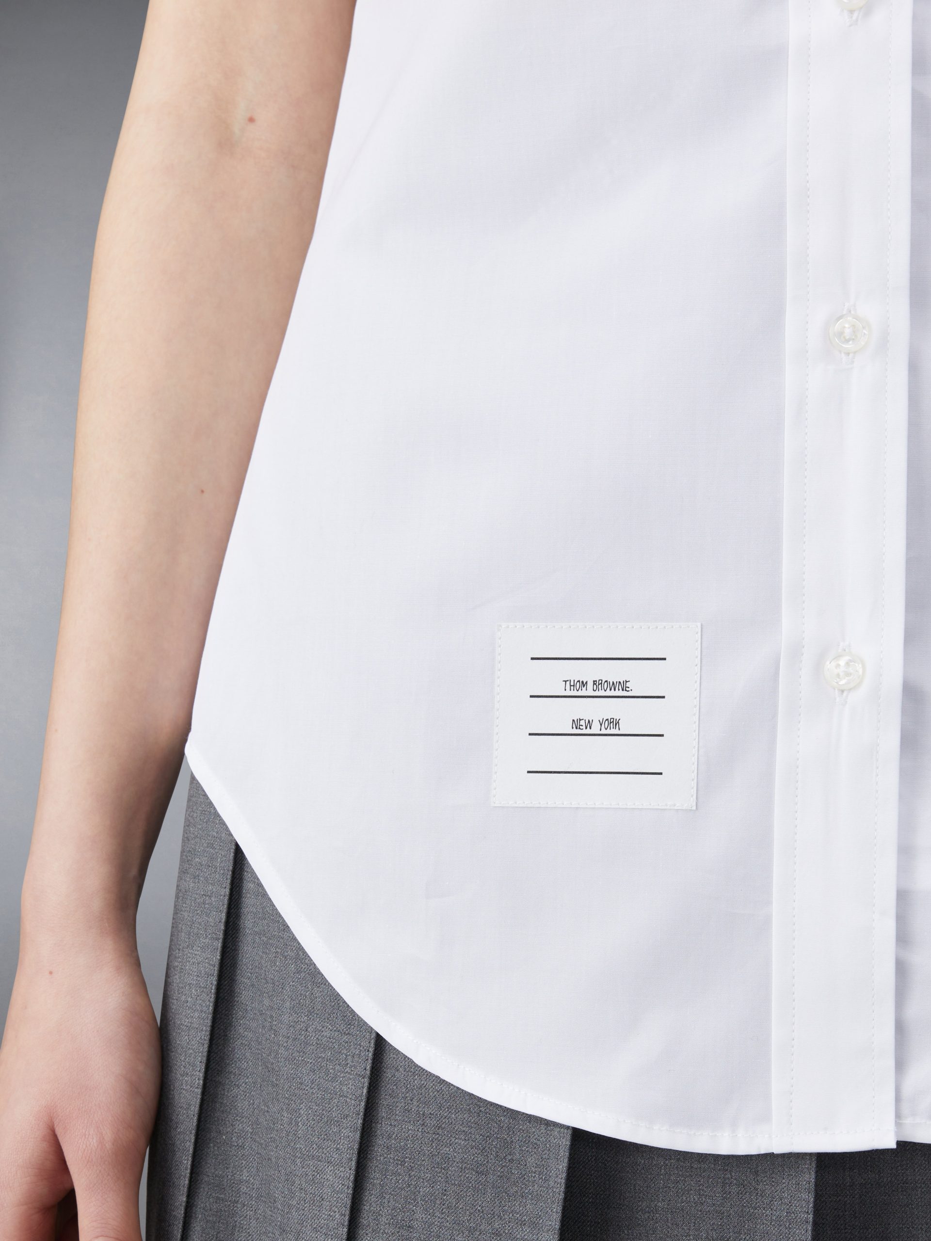 POPLIN SLEEVELESS SHIRT - Image 6