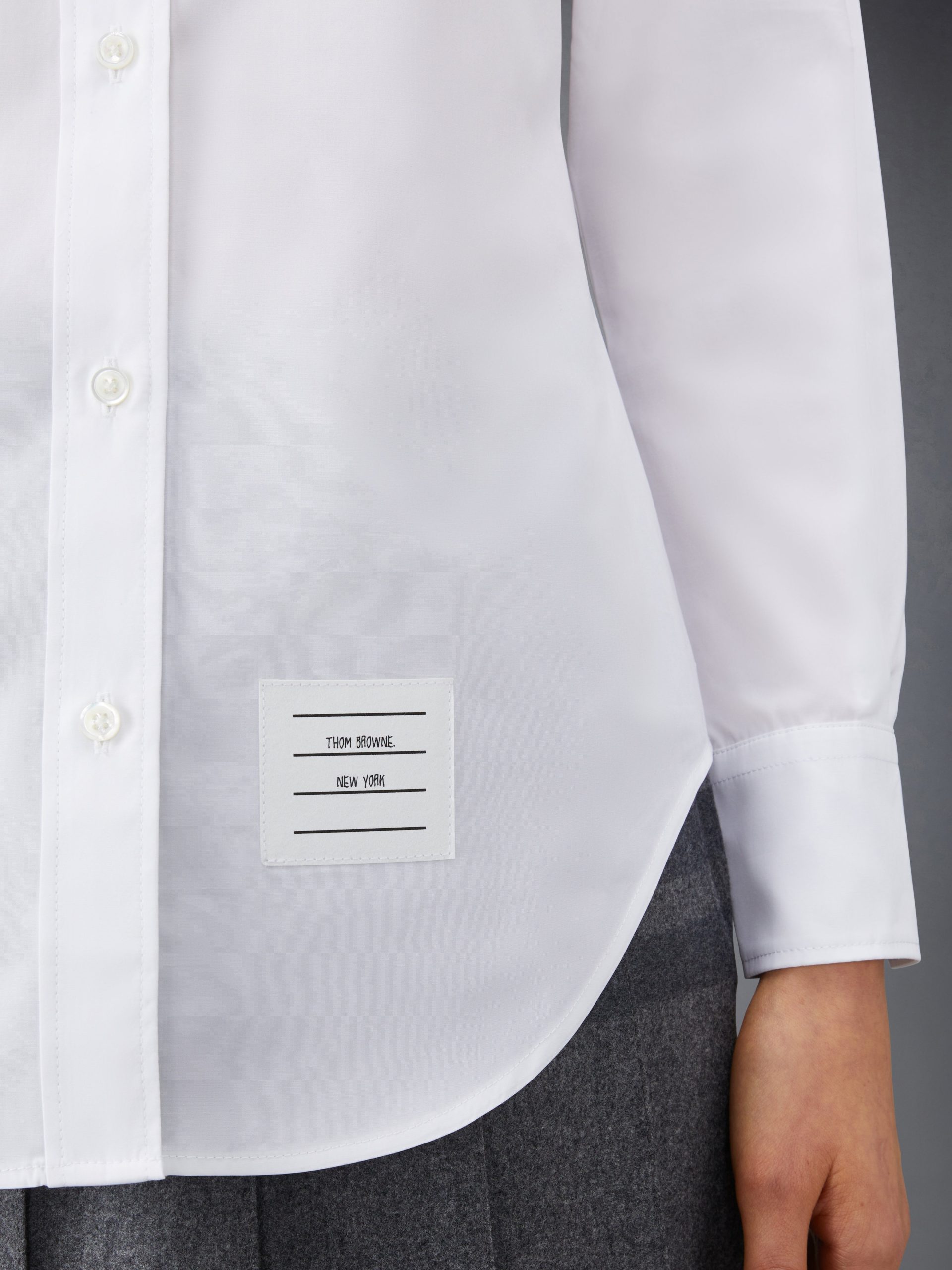 POPLIN ARMBANDS CLASSIC ROUND COLLAR SHIRT - Image 6