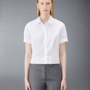 POPLIN TUCKED BLOUSE