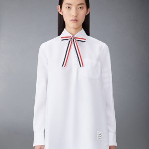 OXFORD 4-BAR BOW TIE BLOUSON