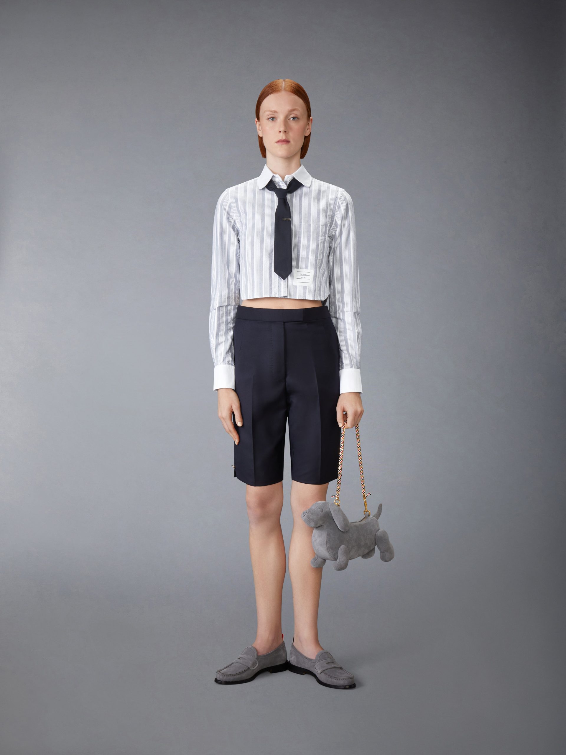 STRIPED OXFORD CROPPED SHIRT - Image 2