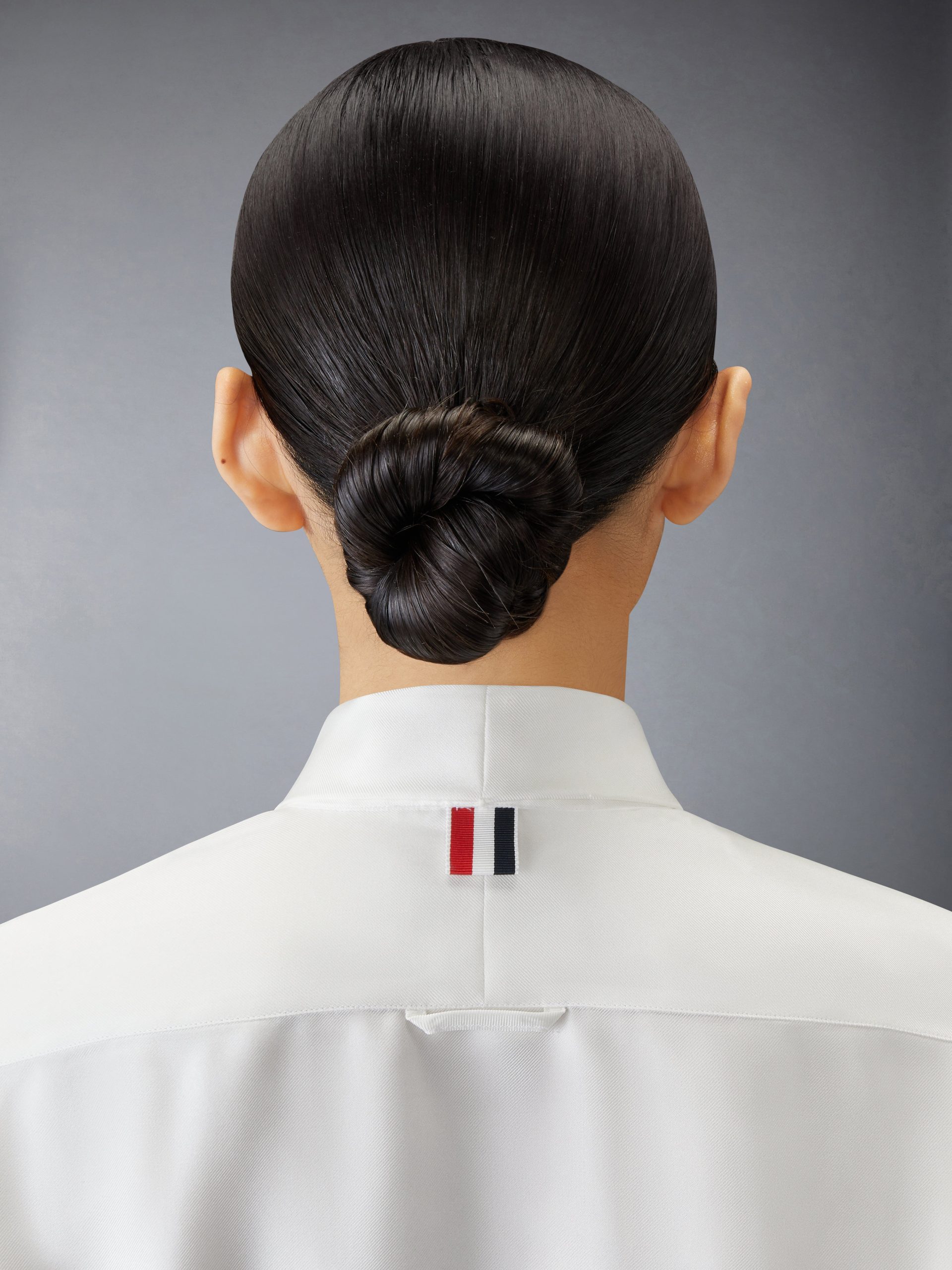 SILK TWILL BOW COLLAR BLOUSE - Image 6