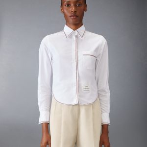 CLASSIC LONG SLEEVE CROPPED SHIRT