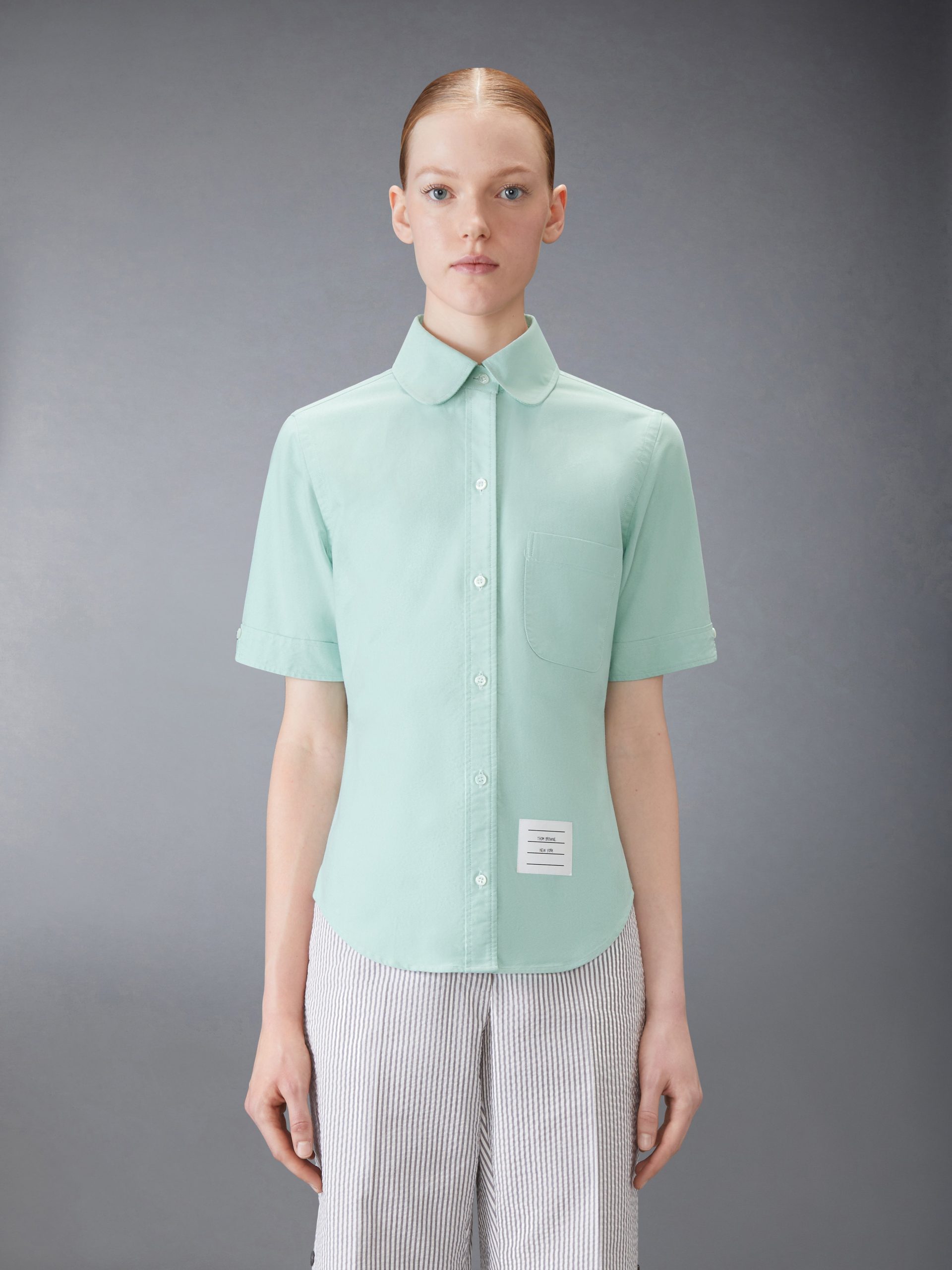 OXFORD ROUND COLLAR SHORT SLEEVE SHIRT - Image 2