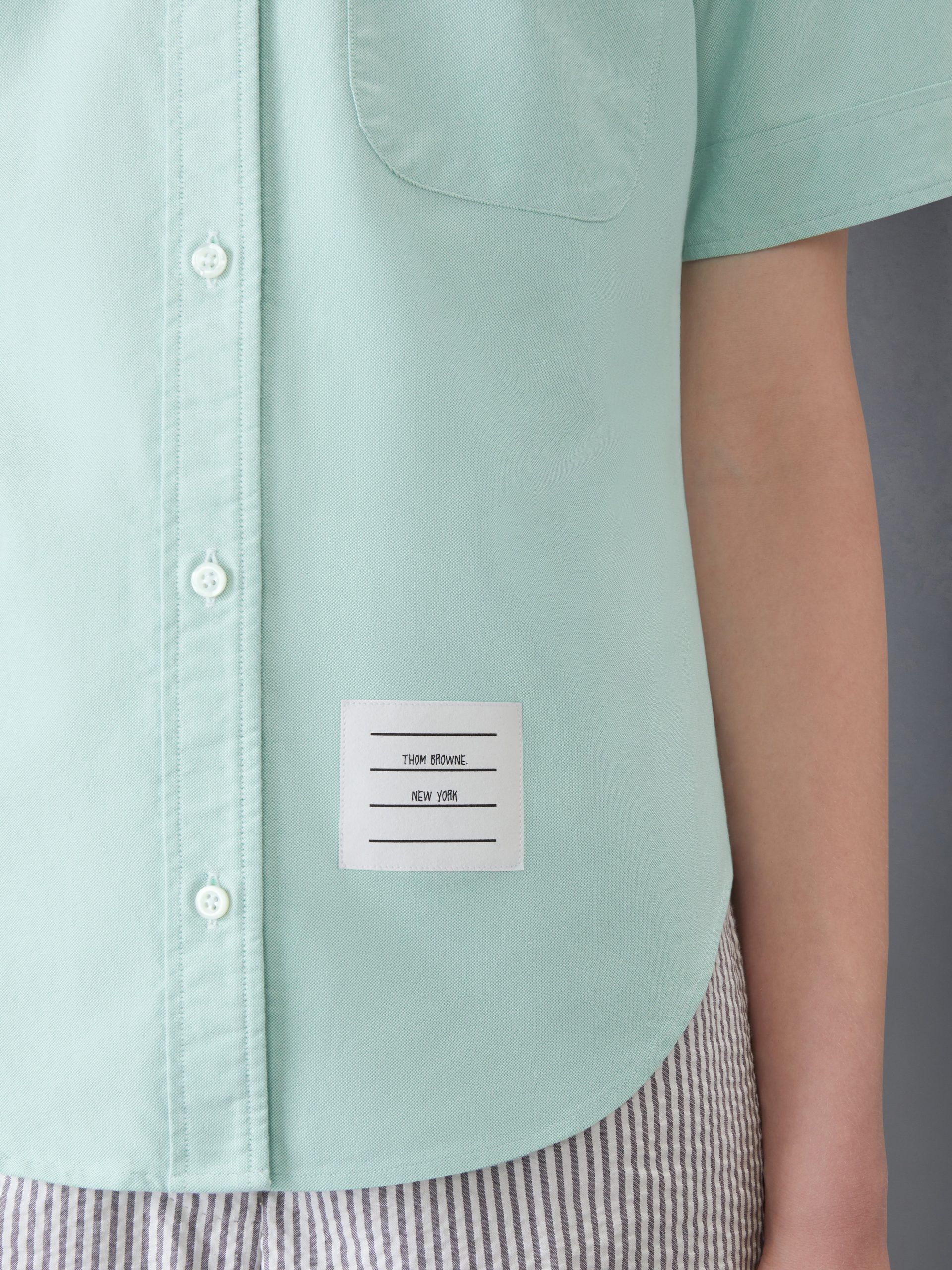 OXFORD ROUND COLLAR SHORT SLEEVE SHIRT - Image 6