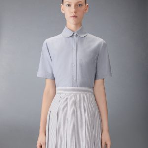 OXFORD ROUND COLLAR SHORT SLEEVE SHIRT