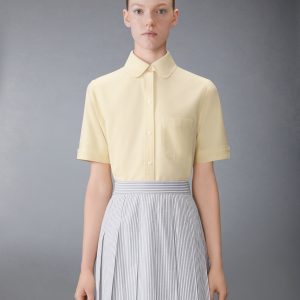 OXFORD ROUND COLLAR SHORT SLEEVE SHIRT