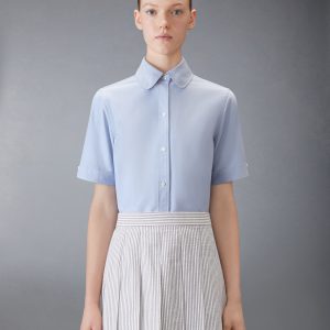 OXFORD ROUND COLLAR SHORT SLEEVE SHIRT