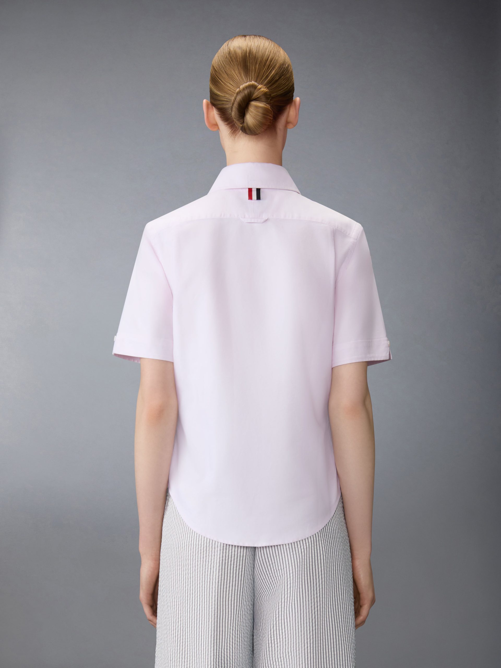 OXFORD ROUND COLLAR SHORT SLEEVE SHIRT - Image 3