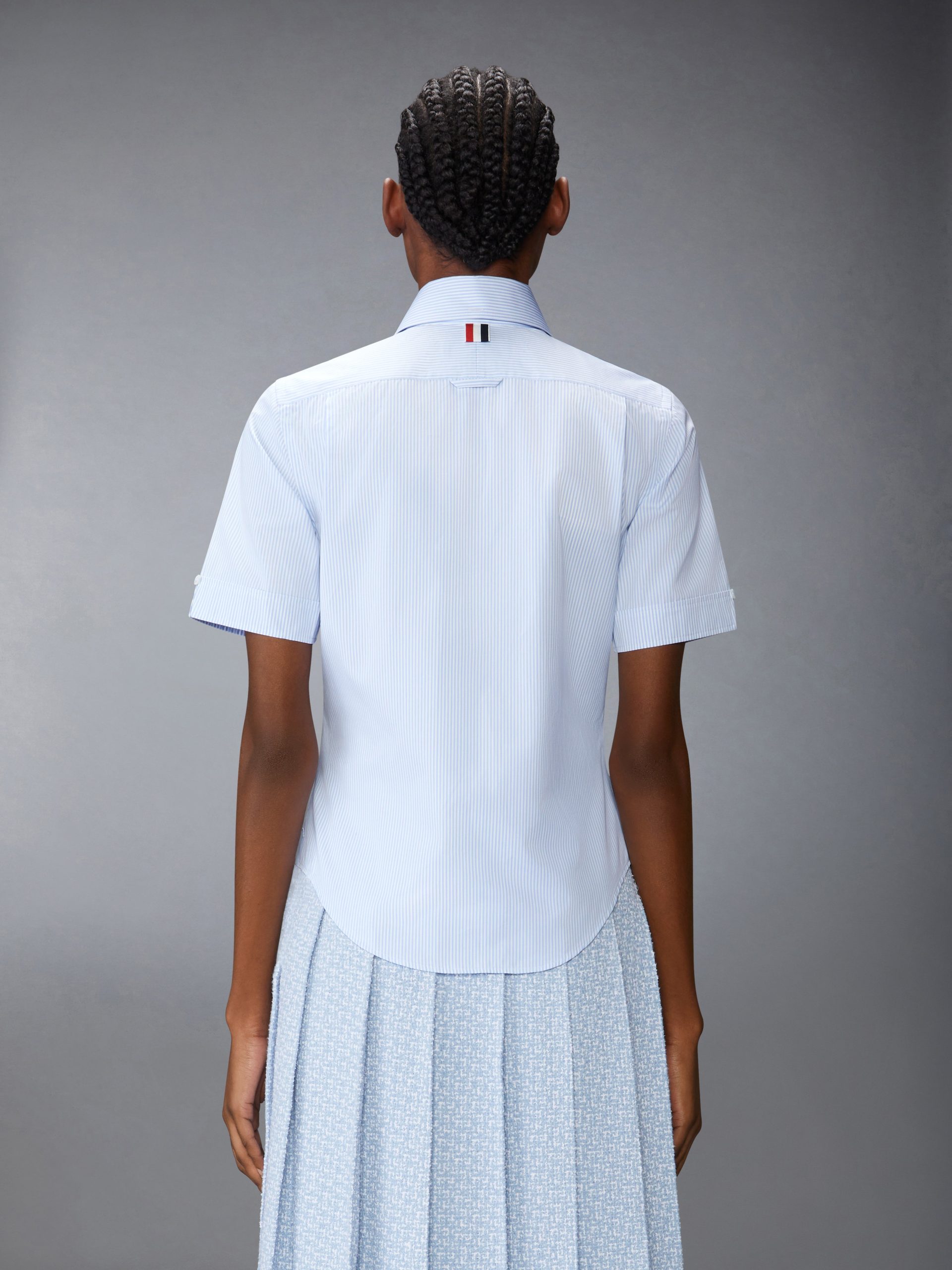 MICRO UNIVERSITY STRIPED POPLIN SHORT SLEEVE SHIRT - Image 3