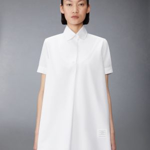 SOLID POPLIN TUNIC SHIRT