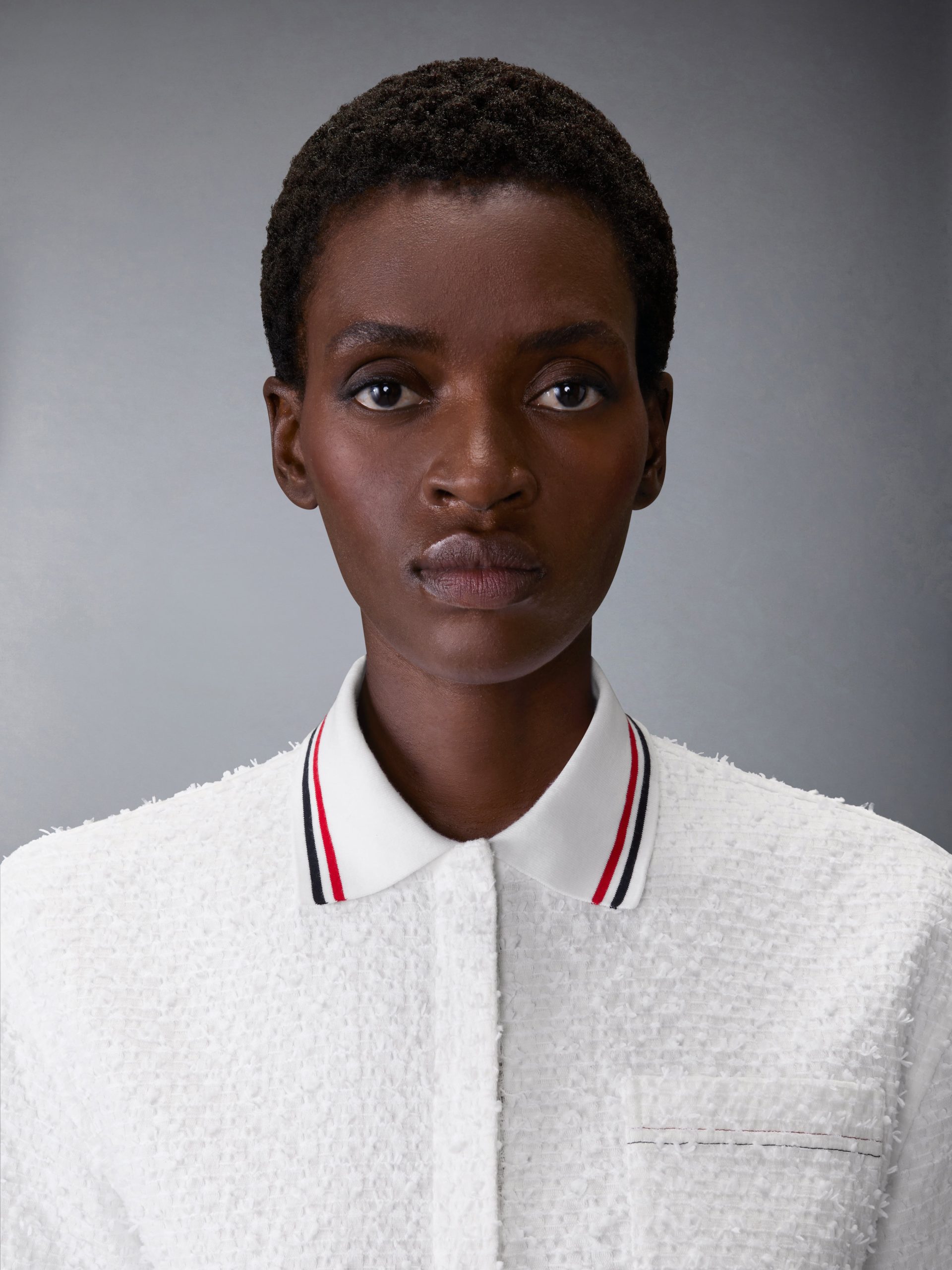 EYELASH RIBBON TWEED DRAWSTRING HEM POLO - Image 5